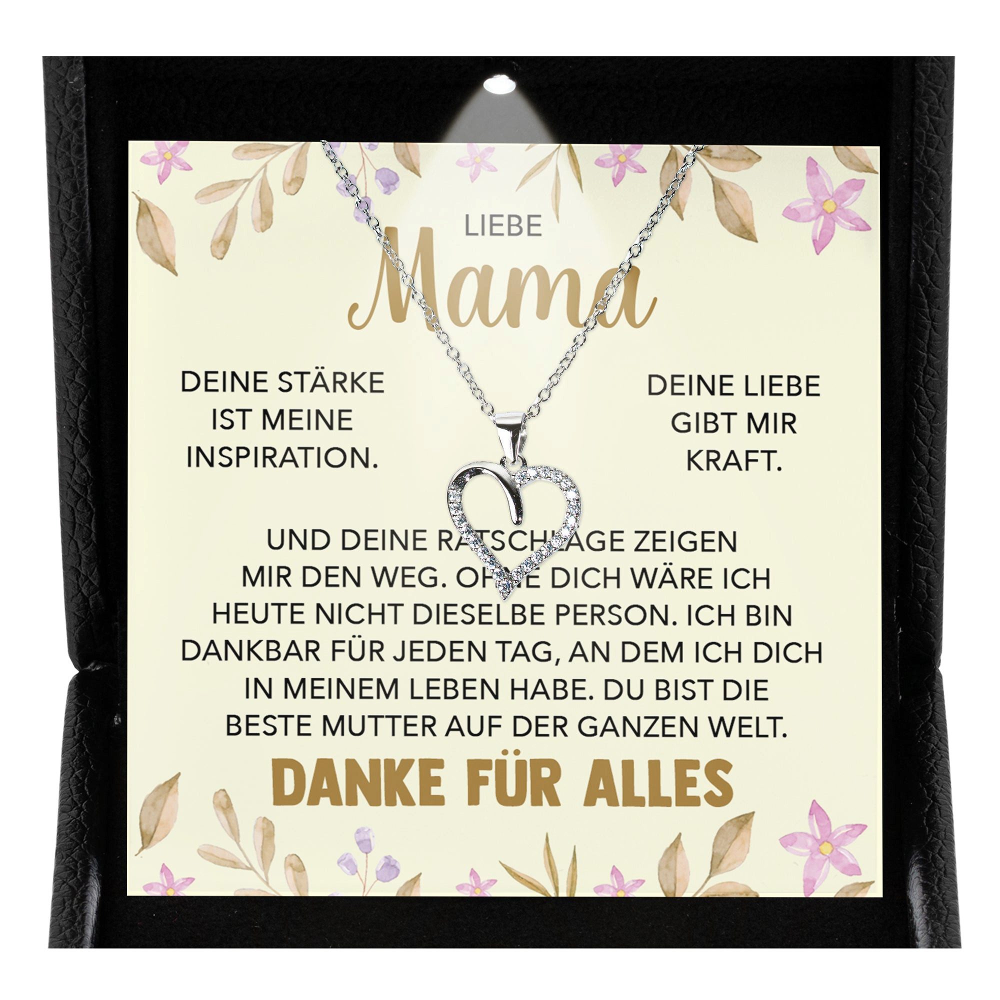 Schmuckset Liebe Mama Geschenk Frauen Herz Halskette Muttertag Damen Schmuck