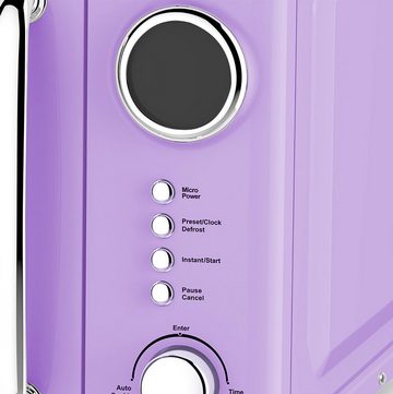 Emerio Mikrowelle Retro Design MW-112141.4 lila/purple/violett, Strom