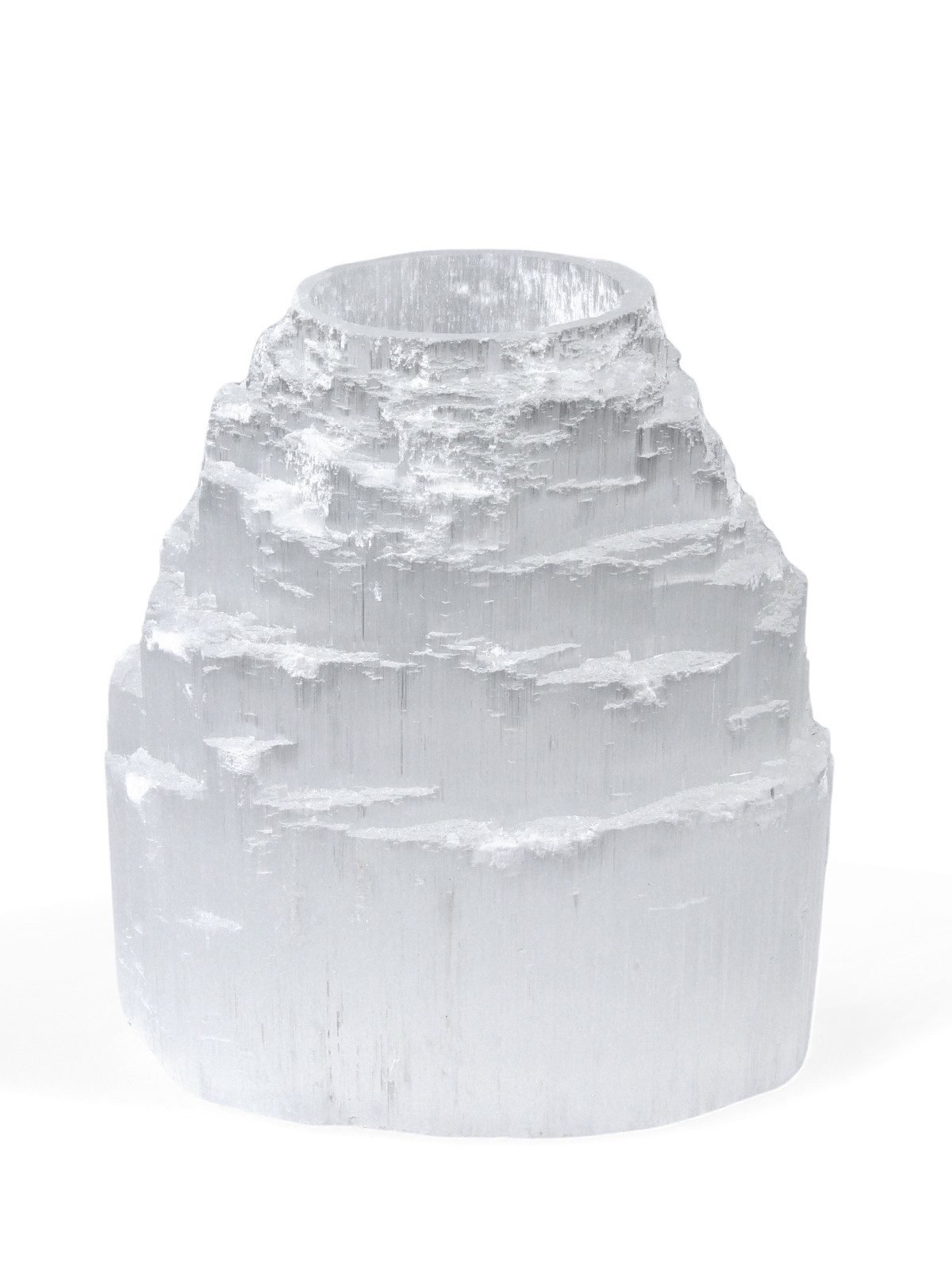 StoneTrip Mineralstein Selenit Teelichthalter, Naturstein aus Brasilien, Beispielabbildung