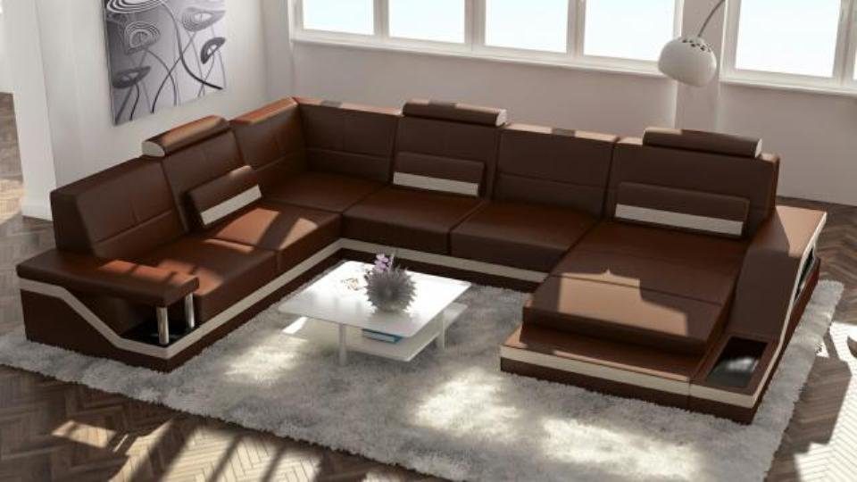 JVmoebel Ecksofa Designer U-Form Couch Ecksofa Polster Sofa Wohnlandschaft, Made in Europe | Ecksofas
