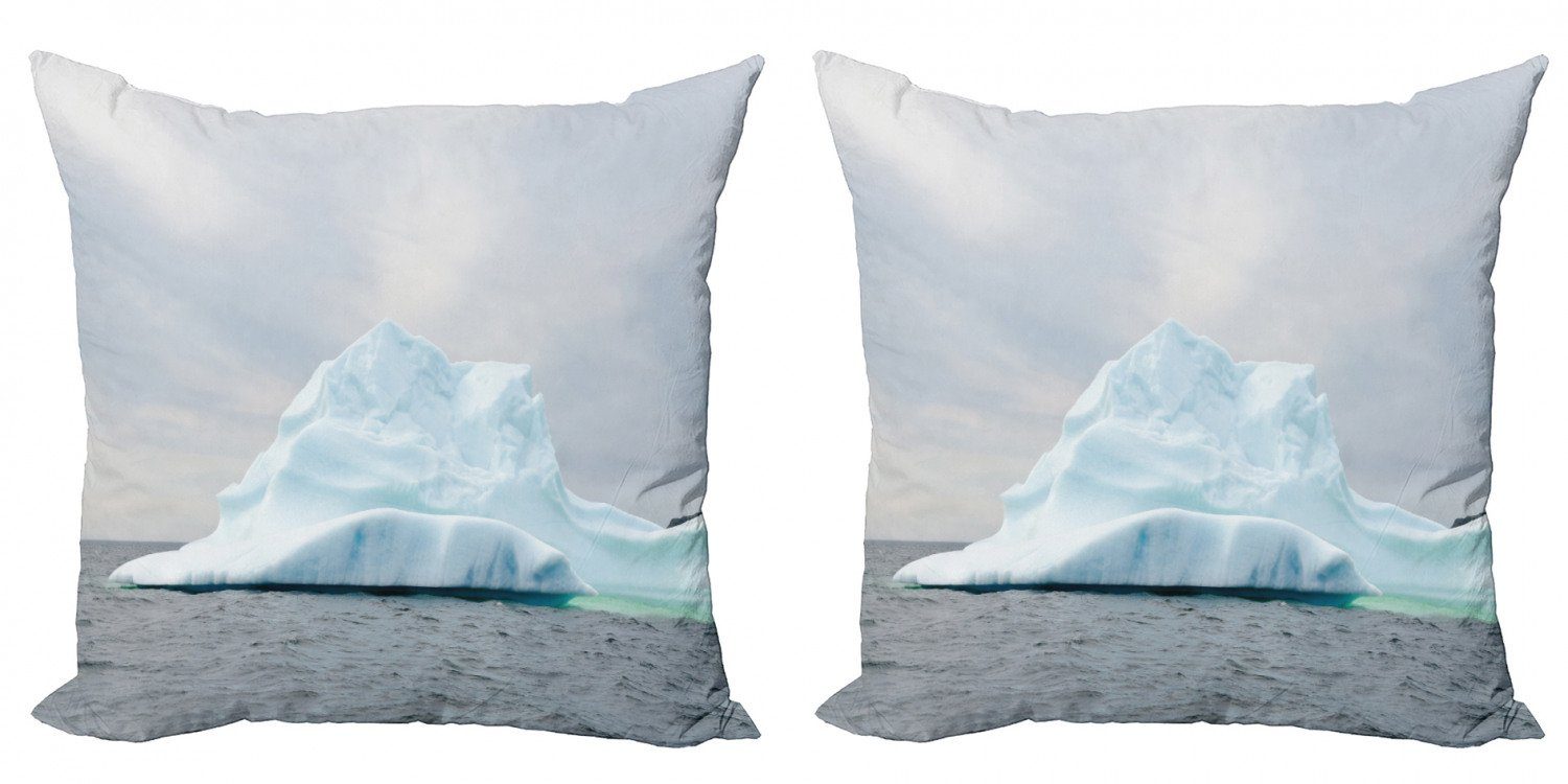Kissenbezüge Modern auf Stück), dem Berg (2 Felsen Accent Geographisch Abakuhaus Ice Wasser Digitaldruck, Doppelseitiger