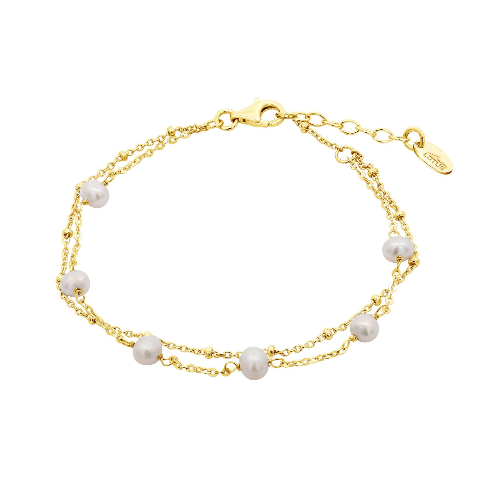 Lotus Armband Pearls Armkette LP3477-2/2 vergoldet Silber weiße Perlen Damenarmband