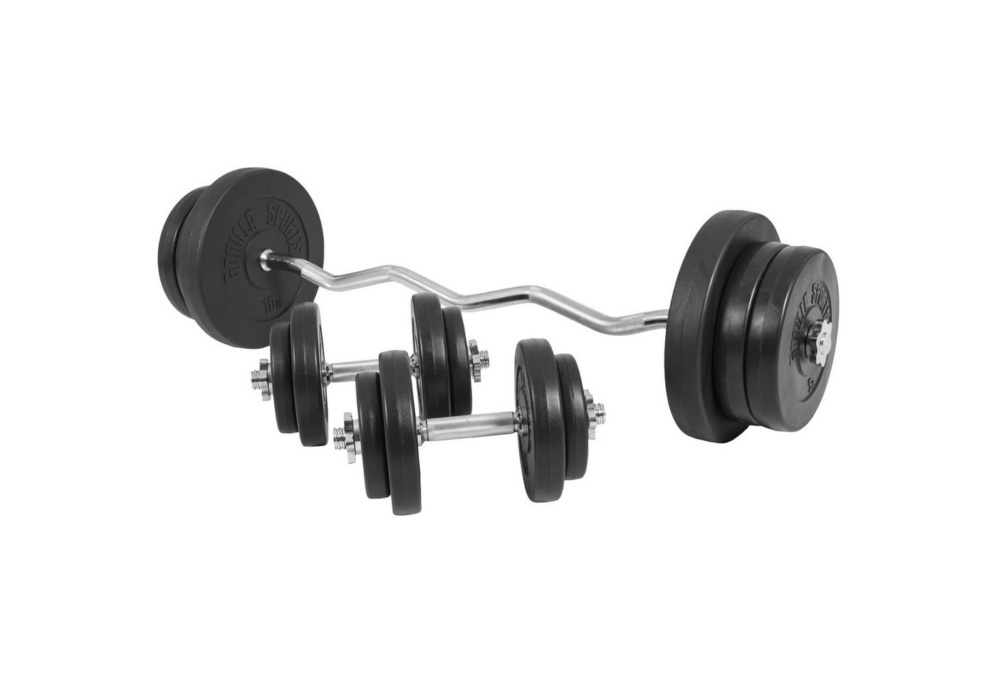 GORILLA SPORTS Hantel-Set SZ-Curlset Kunststoff 70kg