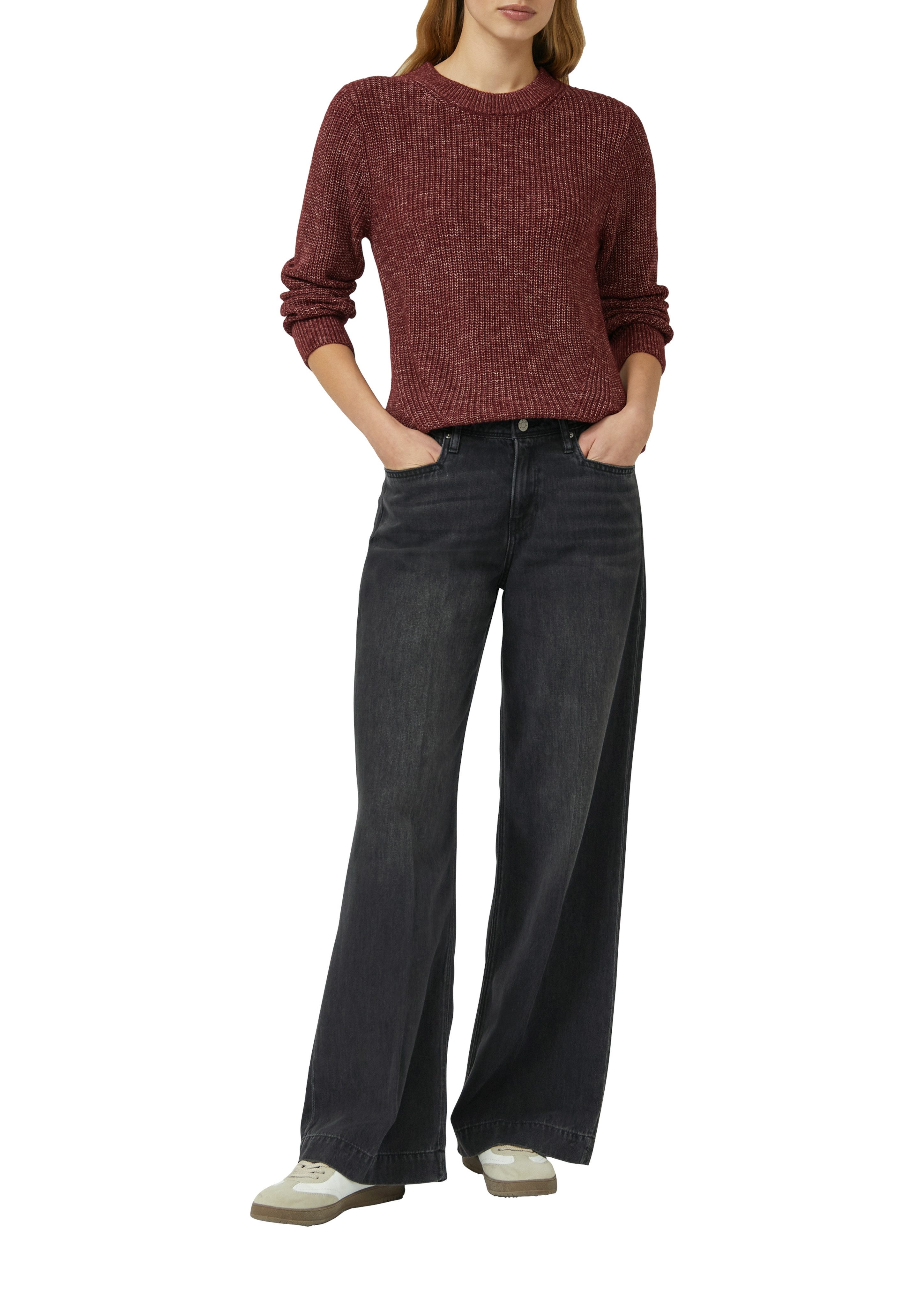 s.Oliver Strickpullover aus Wollmix und mit Strickmuster günstig online kaufen