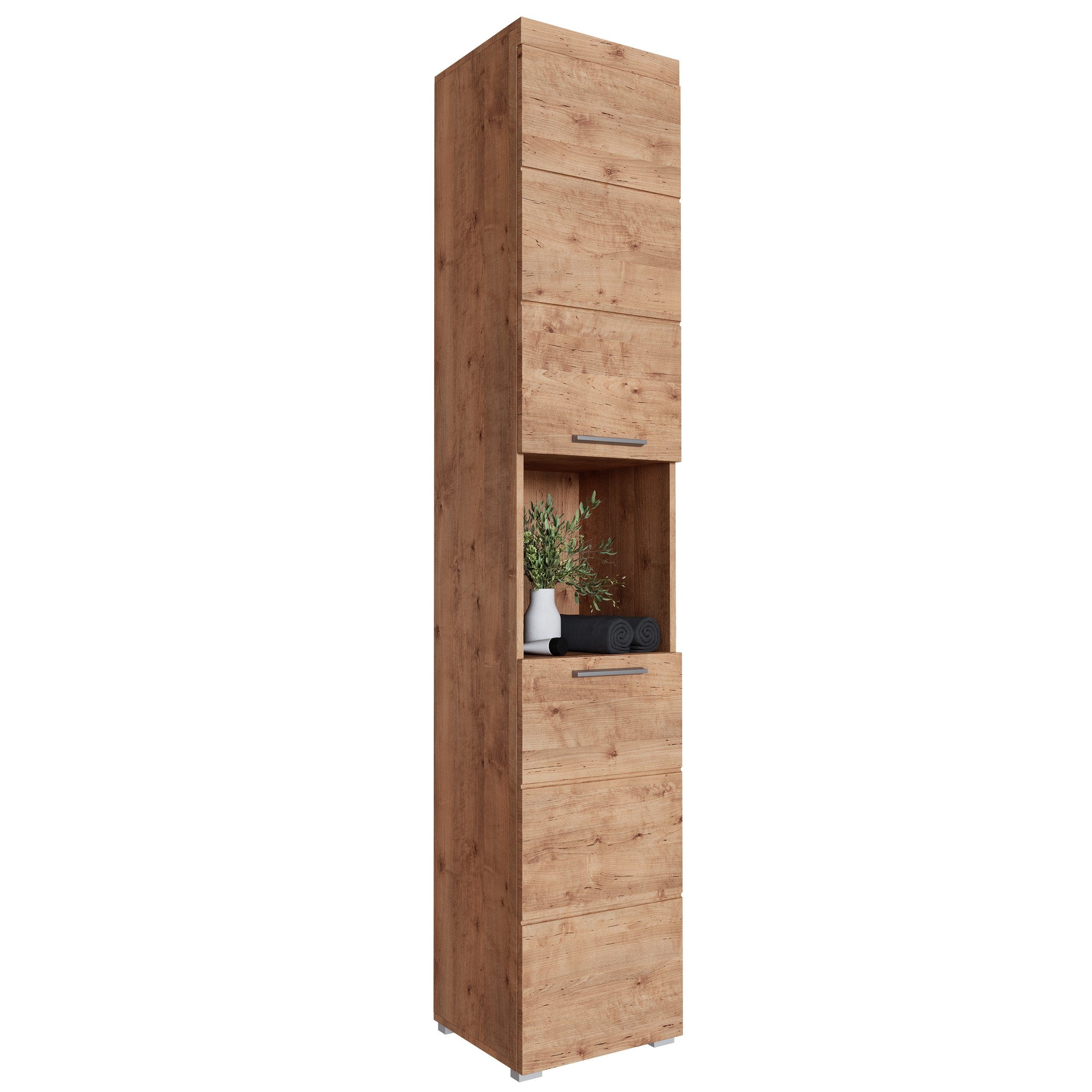 Newroom Hochschrank Trinity Wildeiche Wildeiche Badezimmerschrank günstig online kaufen