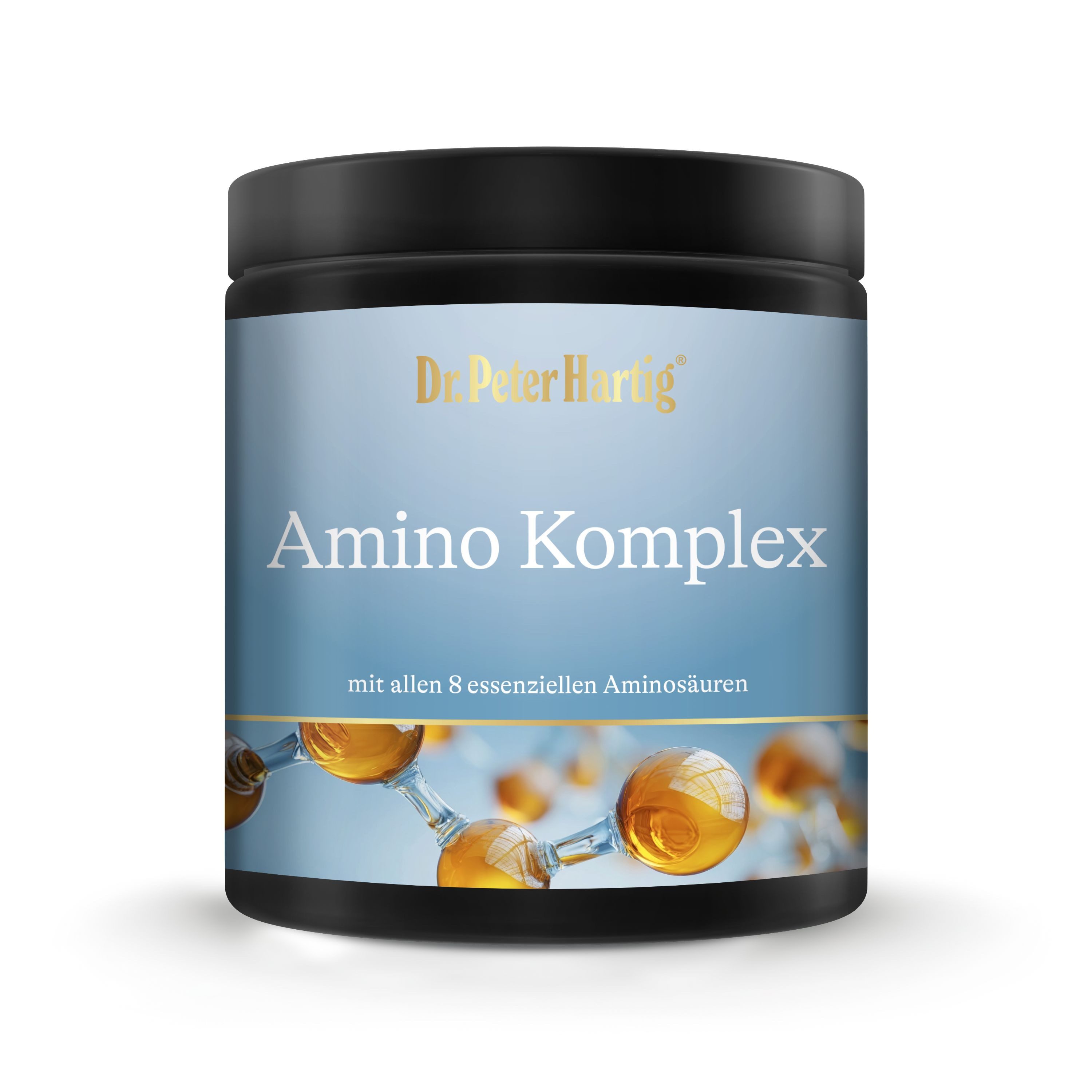 Dr. Peter Hartig Amino Komplex Mango-Vanille mit 8 Aminosäuren Vegan und Glutenfrei Pulver, 30-Tages-Vorrat à 120 g