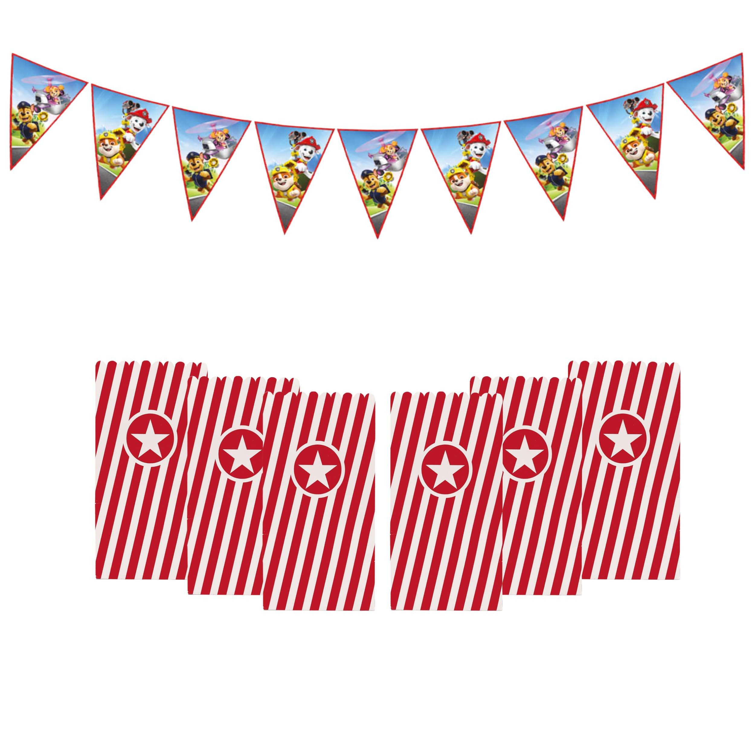 Procos Einweggeschirr-Set 7-tlg. Paw Patrol - Rescue Heroes Partyset für Kindergeburtstag, 1 Personen