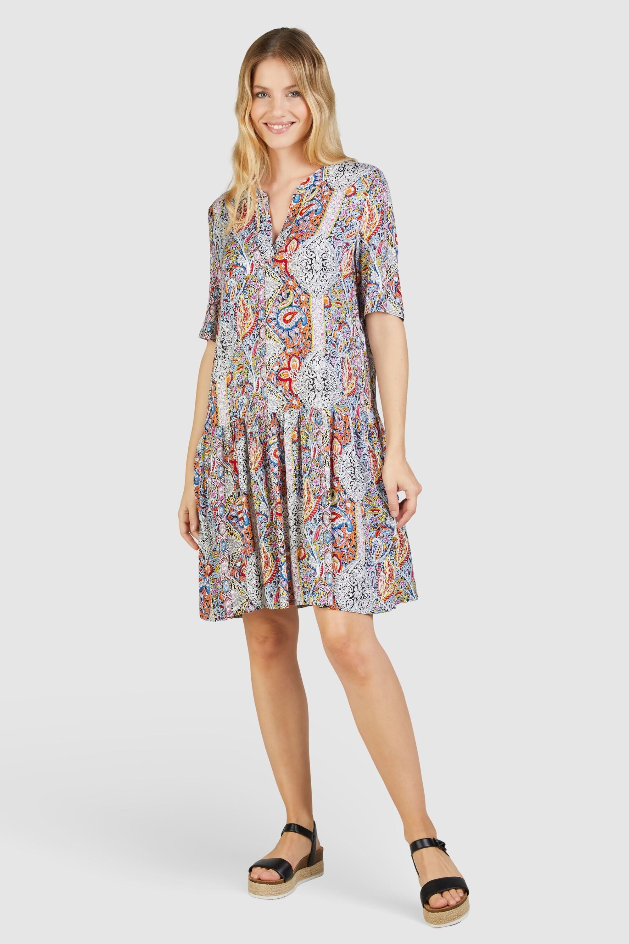 NAVIGAZIONE Shirtkleid (1-tlg) mit Allover Print