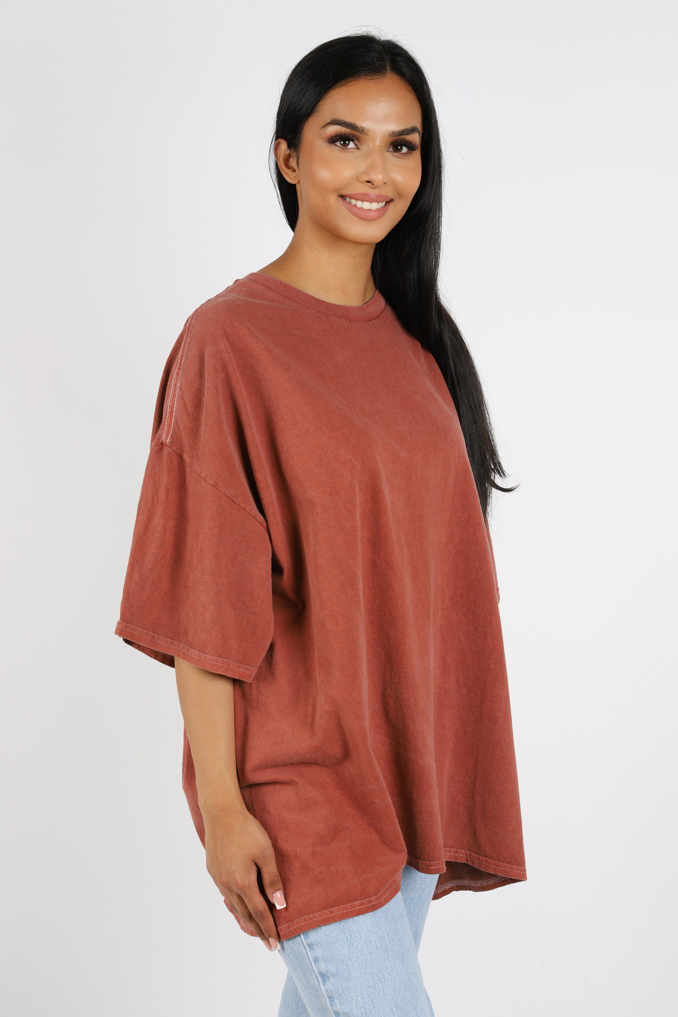 Worldclassca Oversize-Shirt Worldclassca Oversized Lounge Uni T-Shirt lang Shirt Tee Oberteil