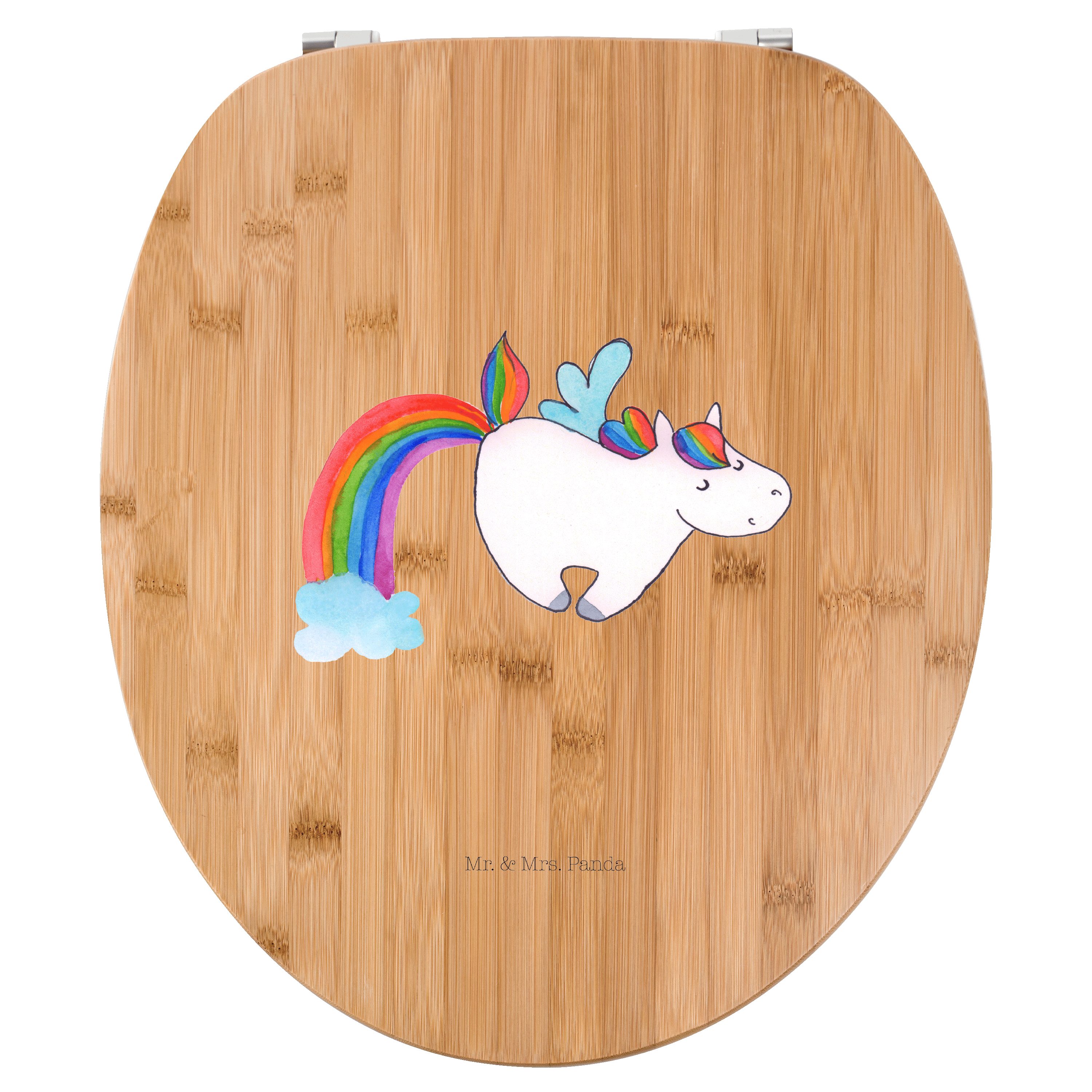 Mr. & Mrs. Panda WC-Sitz Einhorn Fliegendes Pferd, Klo-Deckel, Transparent, Glitzer, WC Sitz, (Packung), Toiletten-Sitz Realität wc deckel mdf