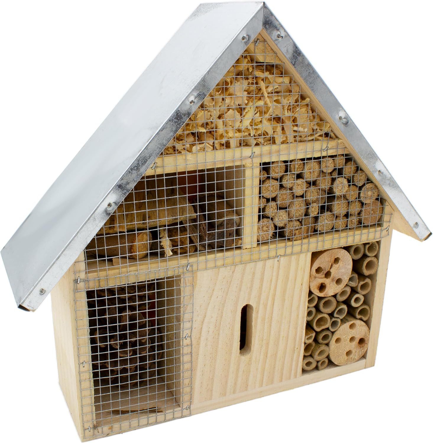 mucHome Insektenhotel Insektenhotel Insektenhaus, wetterfestes Insekten Hotel mit Metalldach