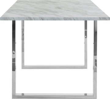 Leonique Esstisch Cevennen (1-St), Tischplatte MDF in Marmor Optik, Gestell aus Metall, 120 oder 160 cm