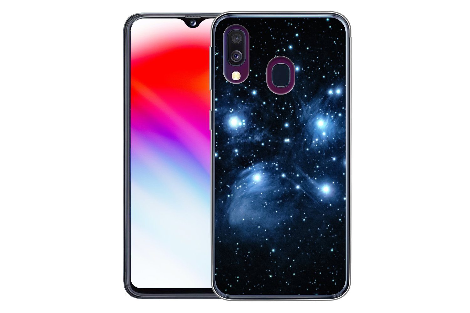 MuchoWow Handyhülle für Samsung Galaxy A40 Universum - Planeten - Sterne - Jungen - Mädche, Smartphone-Bumper, Print, Handy Schutzhülle Dünn