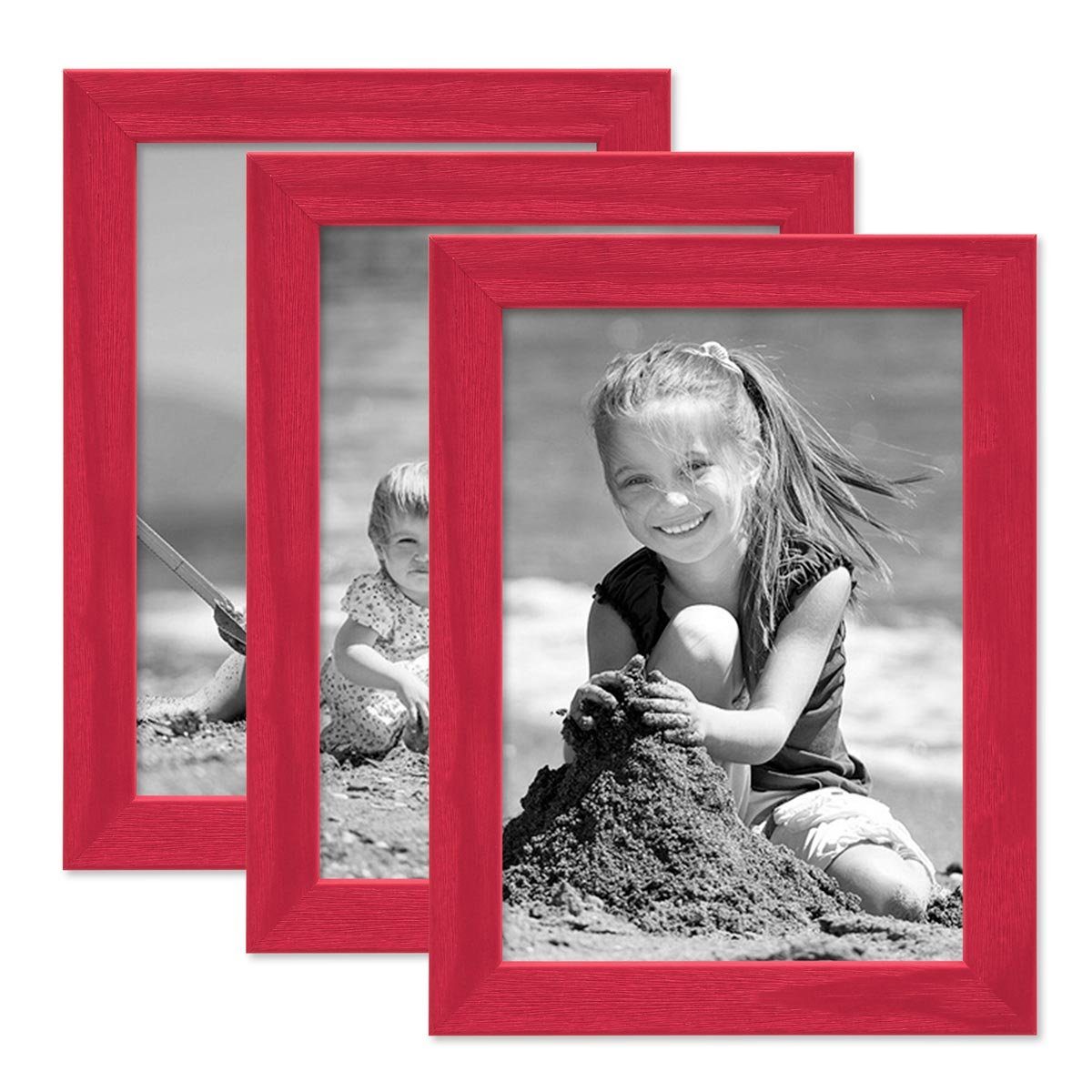 PHOTOLINI Bilderrahmen 3er Set Massivholz-Rahmen - günstig online kaufen