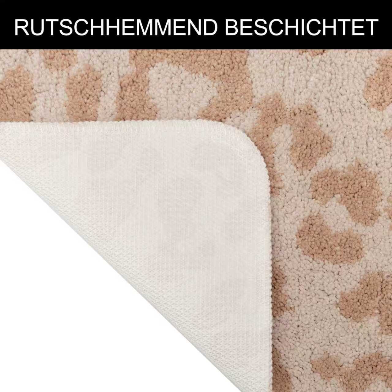 OTTO home Badematte Anna Leo, Badvorleger, Badezimmer Teppich, Duschvorleger, Höhe 15 mm, rutschhemmend beschichtet, schnell trocknend, fußbodenheizungsgeeignet – Bild 5 von 5
