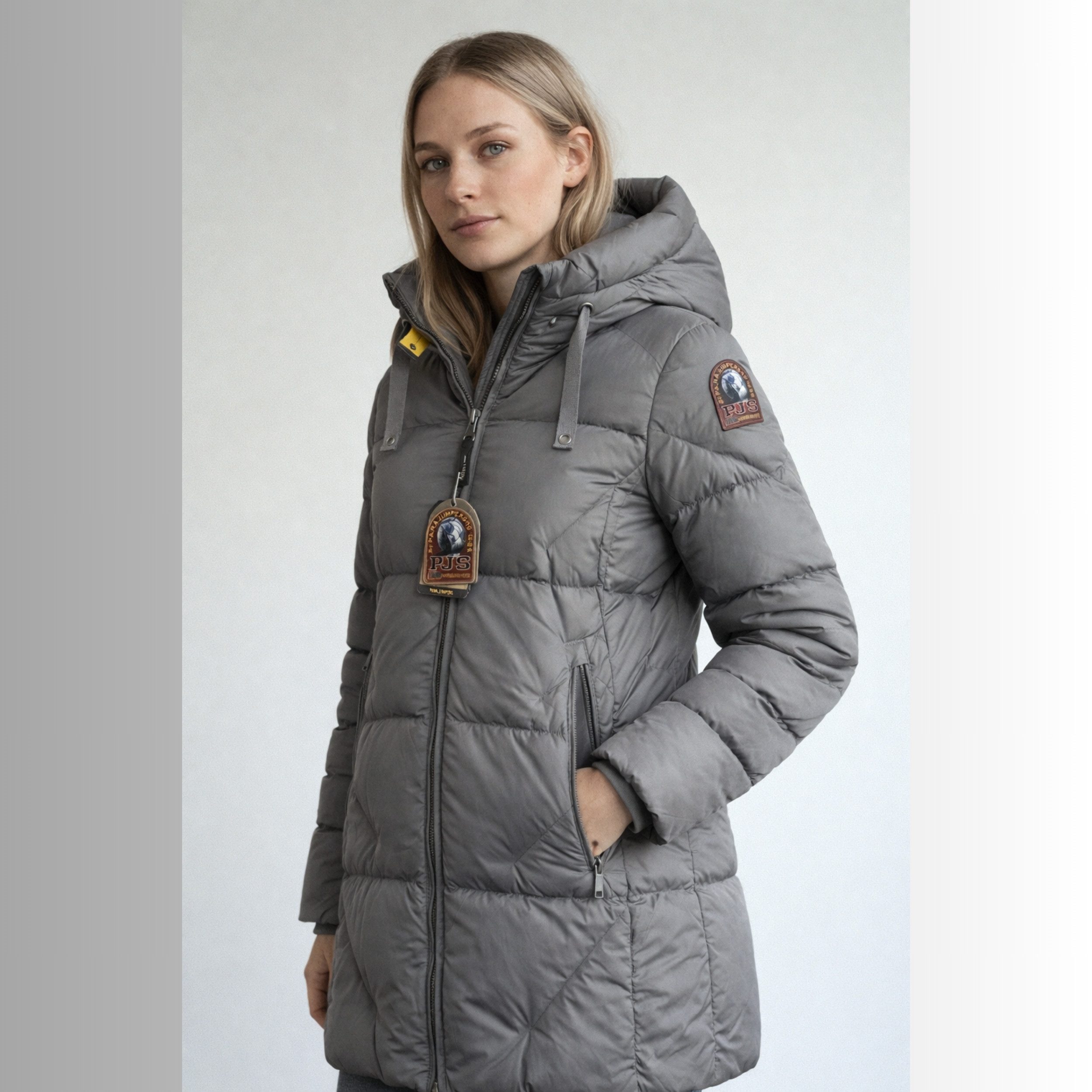 Parajumpers Daunenjacke PJS JANET - DAUNENJACKE MIT KAPUZE für Damen Rock Grau