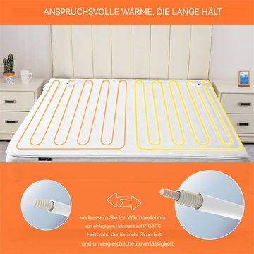 Dekorative Wärmeunterbett 160x140 CM Wärmeunterbett elektrisch Heizdecke Abschaltautomatik, 1-tlg., Wärmedecke Wärmebett