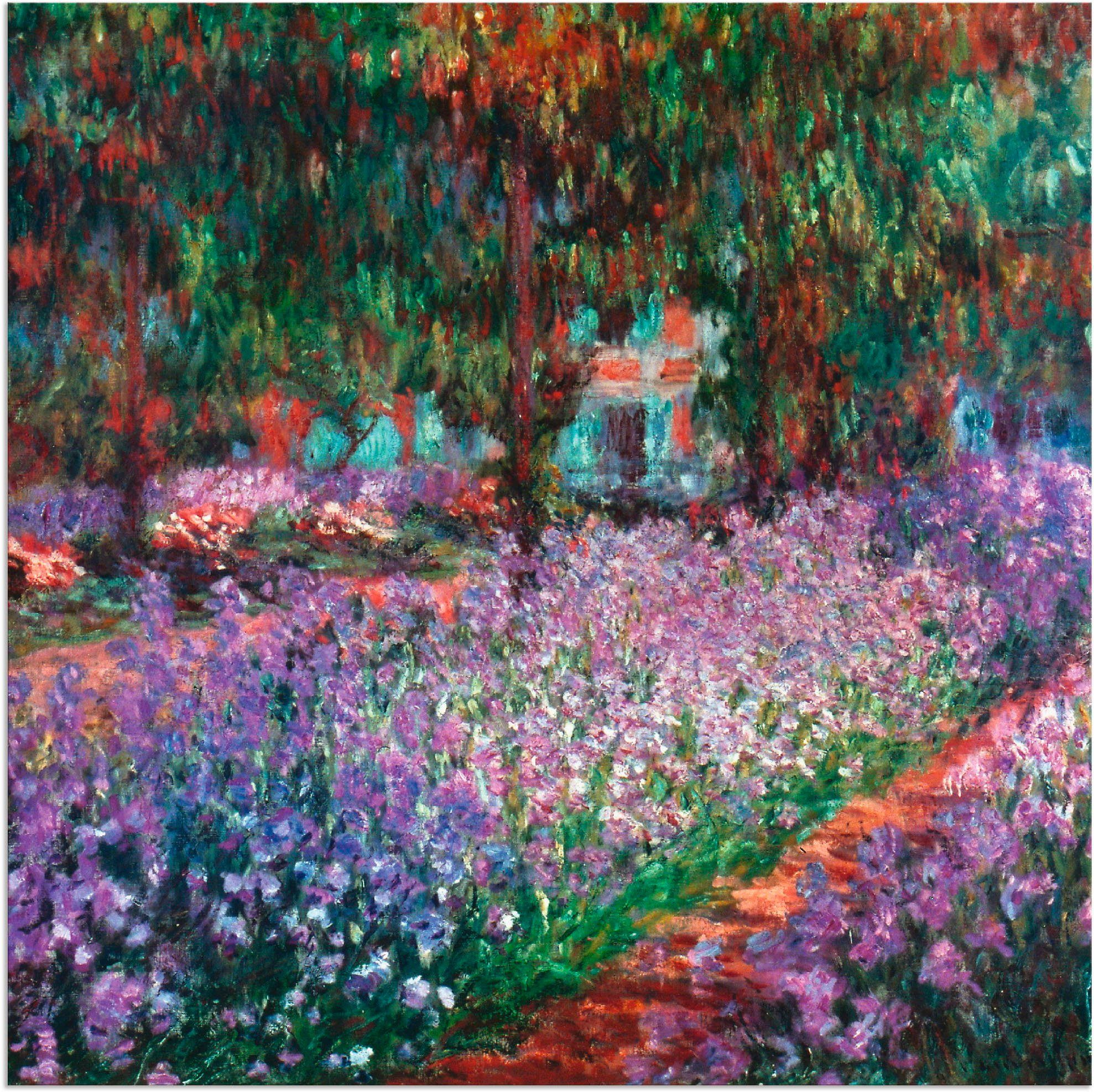 Artland Wandbild Der Garten des Künstlers bei Giverny, Garten (1 St), als Alubild, Leinwandbild in verschied. Größen. € 20,04