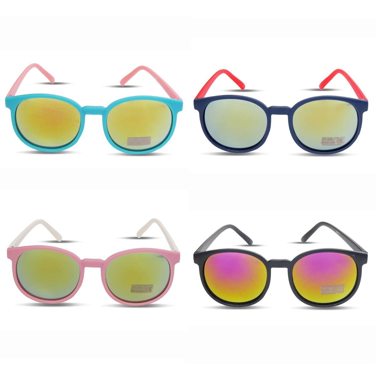 Verspiegelt Partybrille Sonia Trend Onesize Sonnenbrille rosa-weiss Originelli Sonnenbrille Sommer