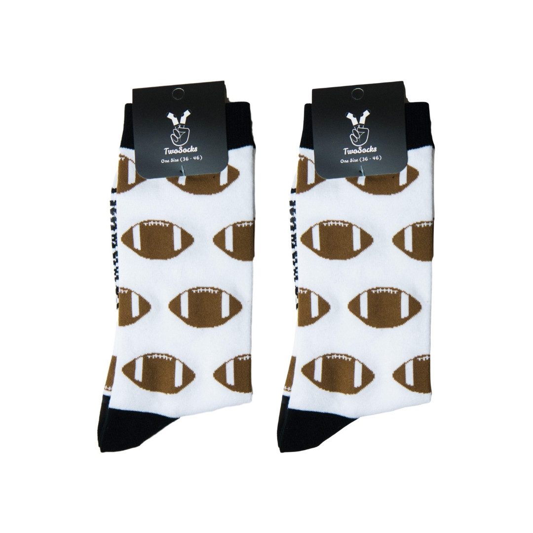 TwoSocks Freizeitsocken Football Socken lustige Socken Herren & Damen, Einheitsgröße (2-Paar)
