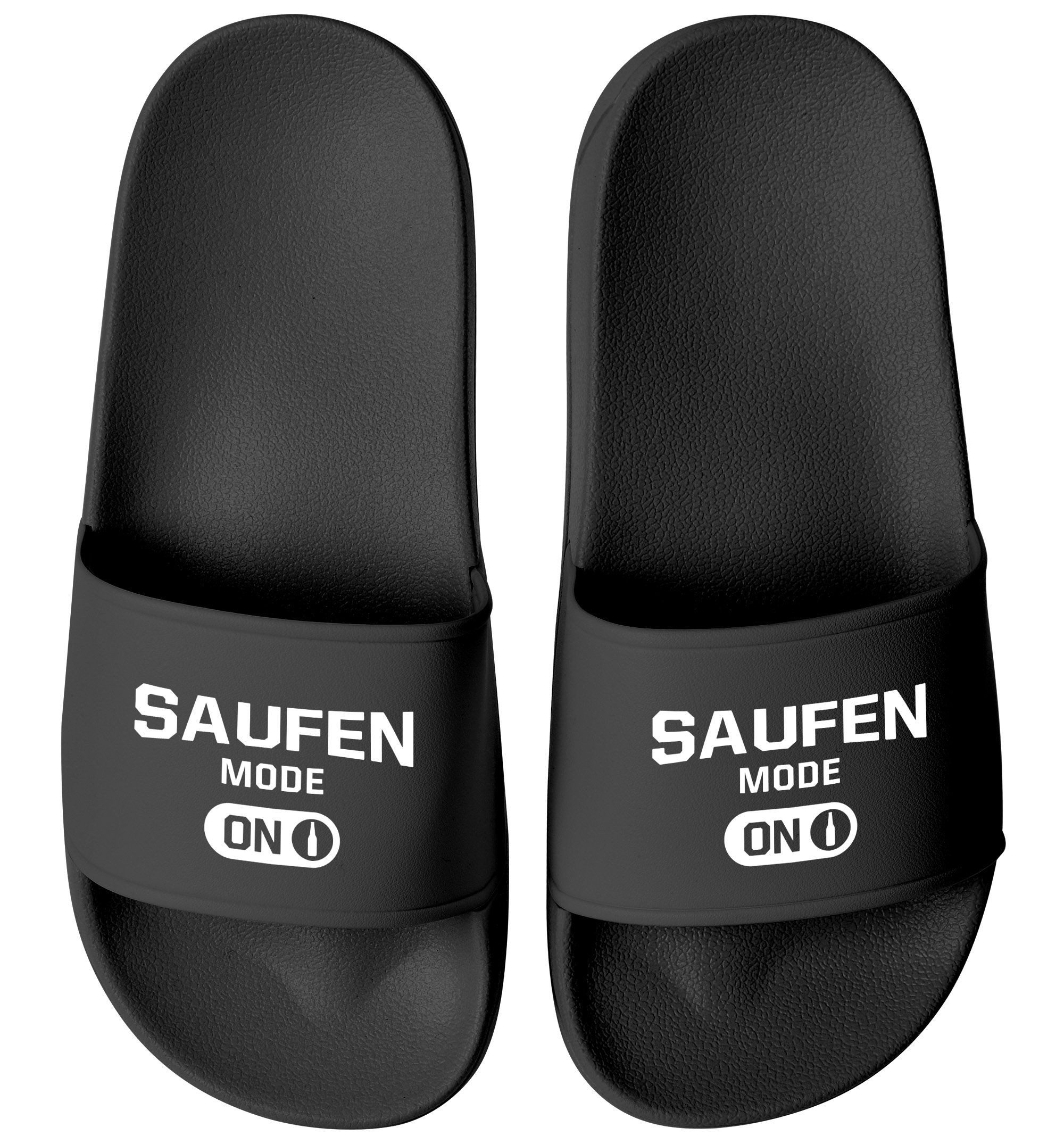 Badeschlappen Badelatschen Saufen Mode on mit Aufdruck Bedruckt Badesandale