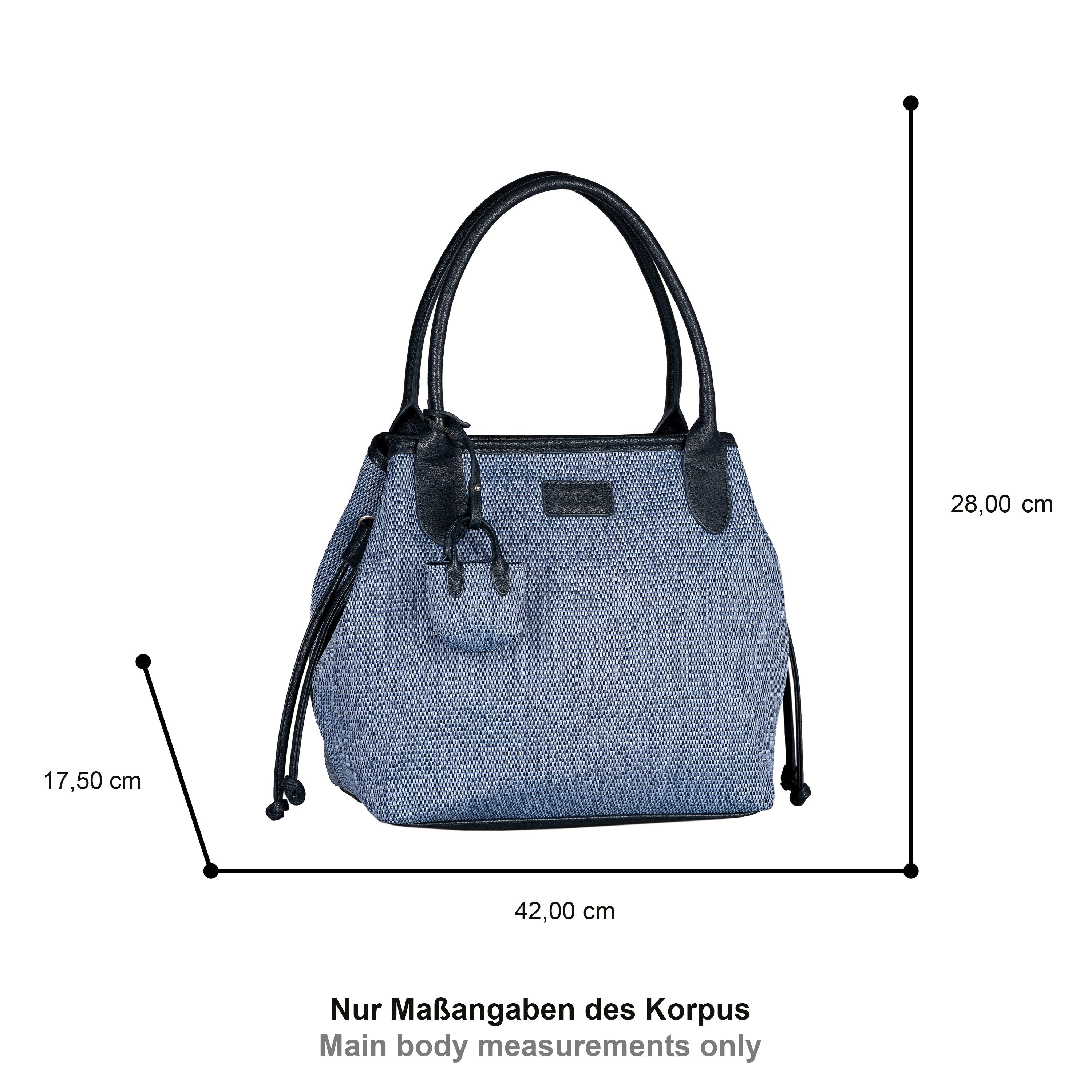 Gabor Shopper Granada Denada (Set, 2-tlg., Highlight: Mini-Me-Shopper-Anhänger für Lippenbalsam & Tücher), Damen Umhängetasche, Schultertasche mit Mini-Me Anhänger