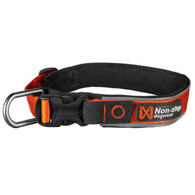 Non-stop dogwear Hunde-Halsband ROAM Collar orange, Neopren-Polsterung; Nylon-Gurtband, mit weichem und strapazierfähigem Neopren gepolstert