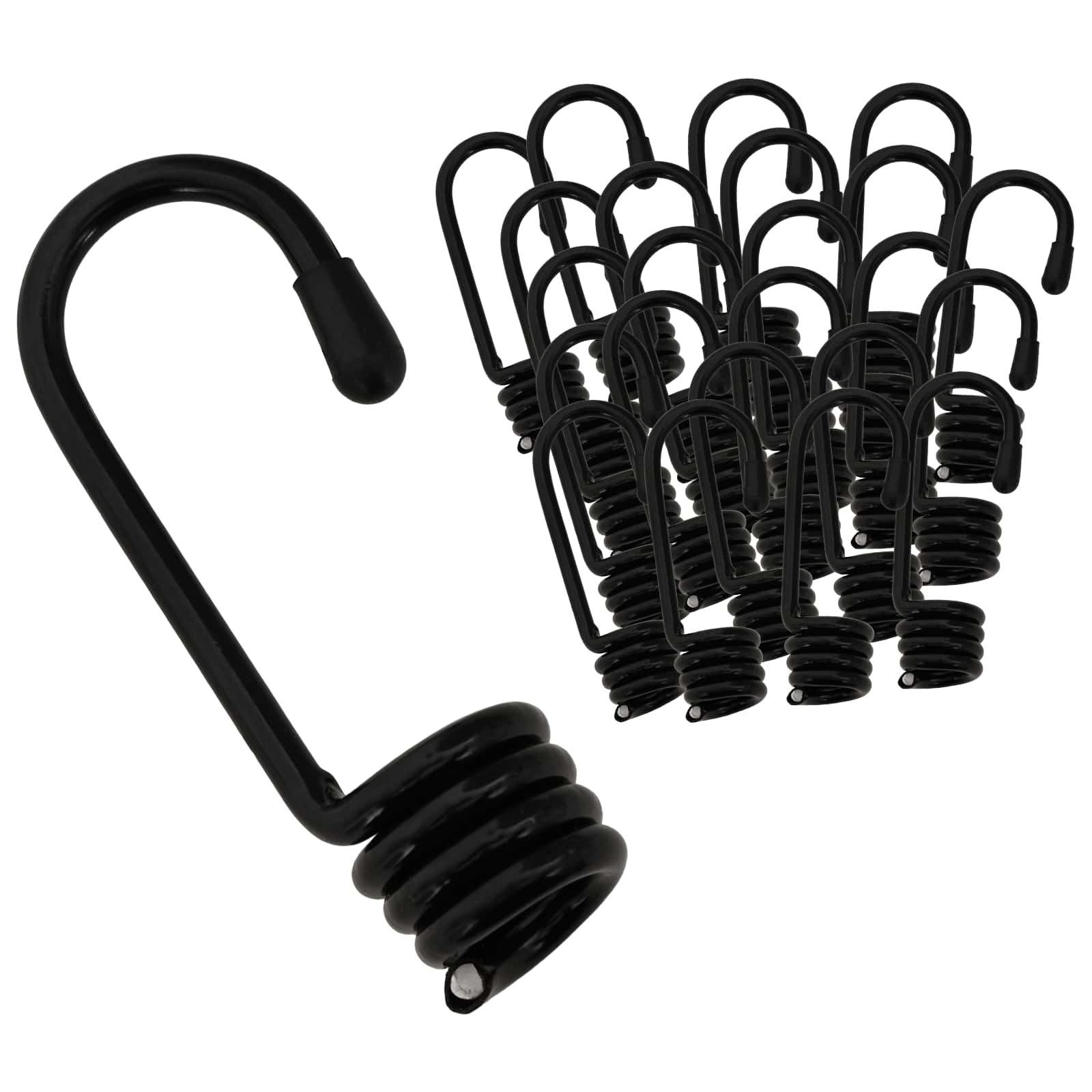 vidaXL Zeltteppiche Haken 100 Stk. Schwarz 10 mm x 5 cm Stahl