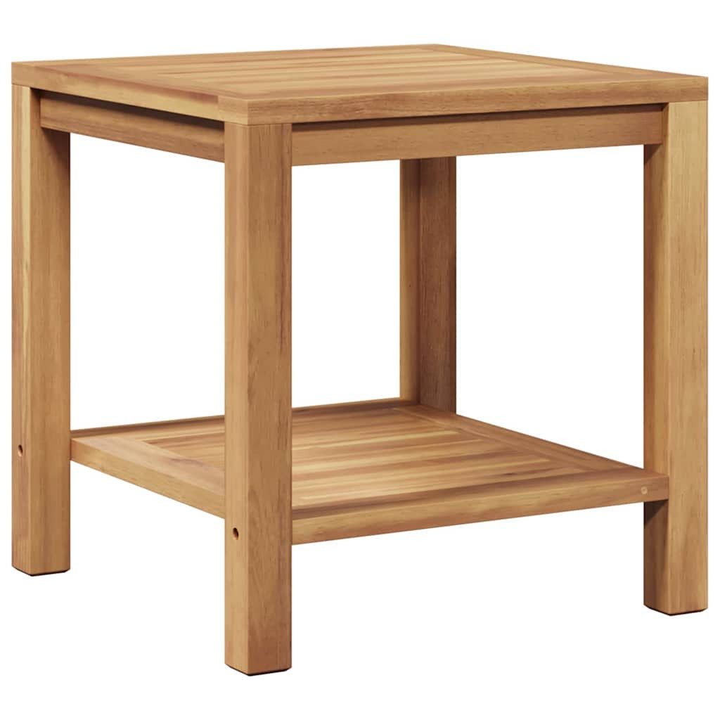 Gartentisch Couchtisch mit Speicher Braun 45 x 45 x 45 cm Massivholz