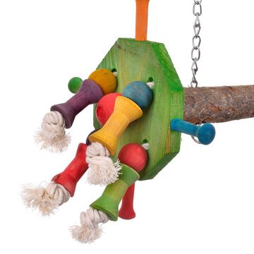 Happy Bird Vogelspielplatz Papageienschaukel, "Twirl Perch", für alle Papageien, ca. 60 x 24 x 23 cm