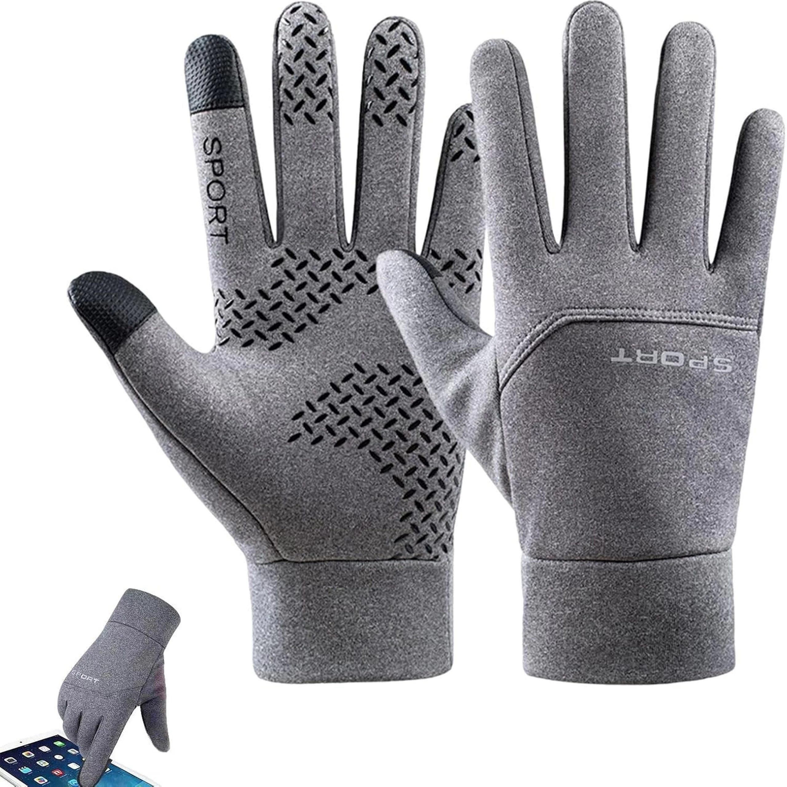 Realb2b Fleecehandschuhe Fleecehandschuhe Winter Touchscreen Handschuhe winddicht rutschfest (Touchscreen Funktion winddicht rutschfest warm Fleece Unisex, 1 Paar Fleecehandschuhe Winter Touchscreen rutschfest Größe L XL) Touchscreen Funktion winddicht rutschfest warm Fleece Unisex