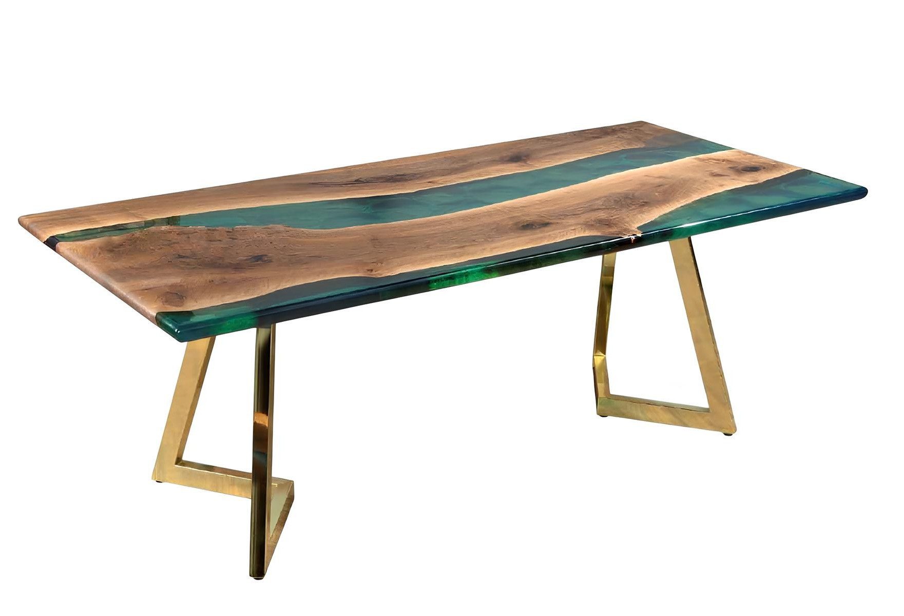 Xlmoebel Stehtisch Moderner rechteckiger Stehtisch in Gold für das Esszimmer, Made in Europa
