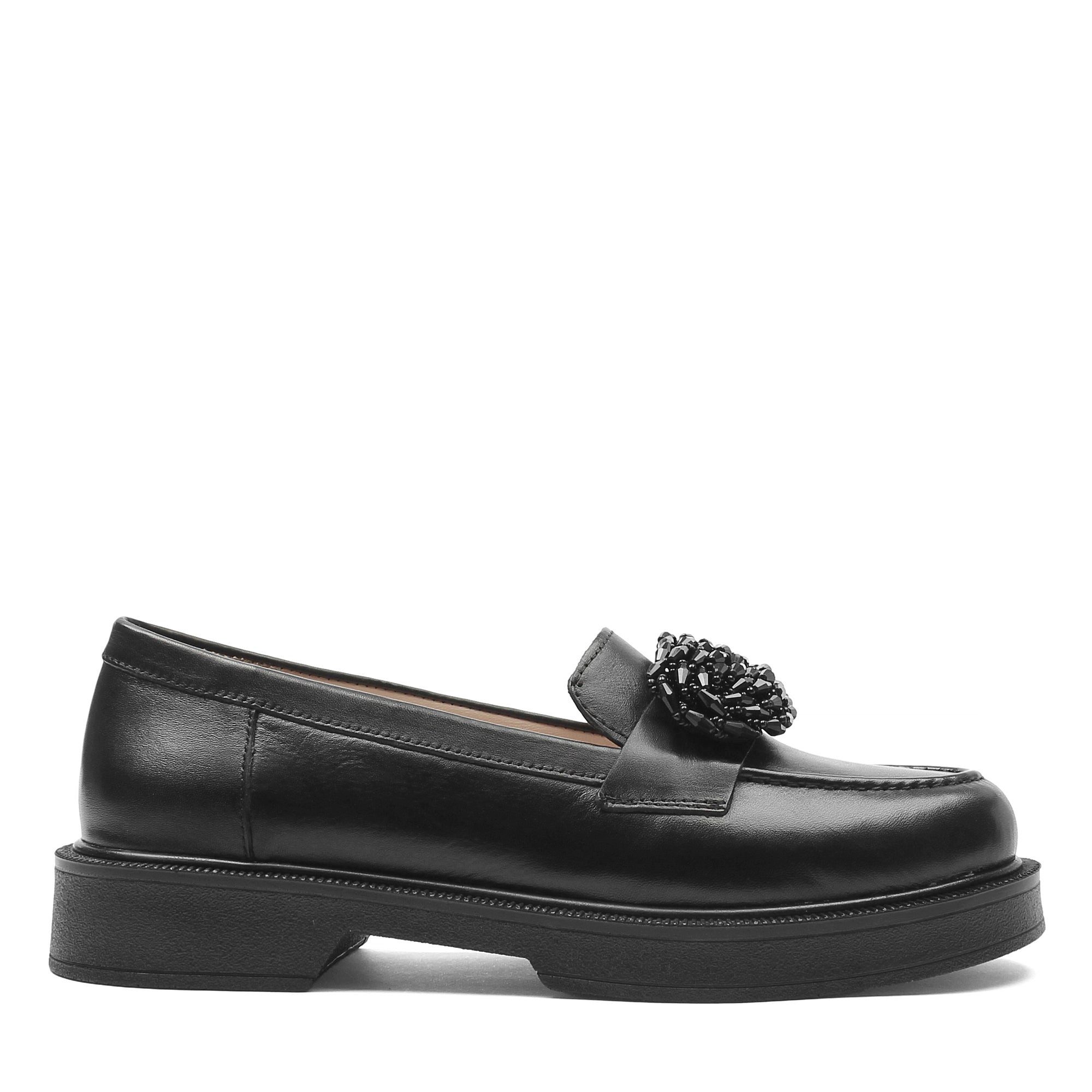 Celal Gültekin 494-25826 Loafer Moderne schwarze Loafer mit dekorativem Akz günstig online kaufen