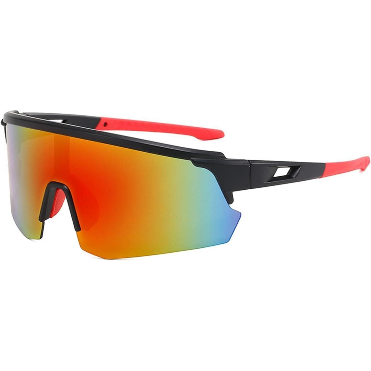 Fahrradbrille Fahrradbrille polarisiert UV400 winddicht Sport rot unisex