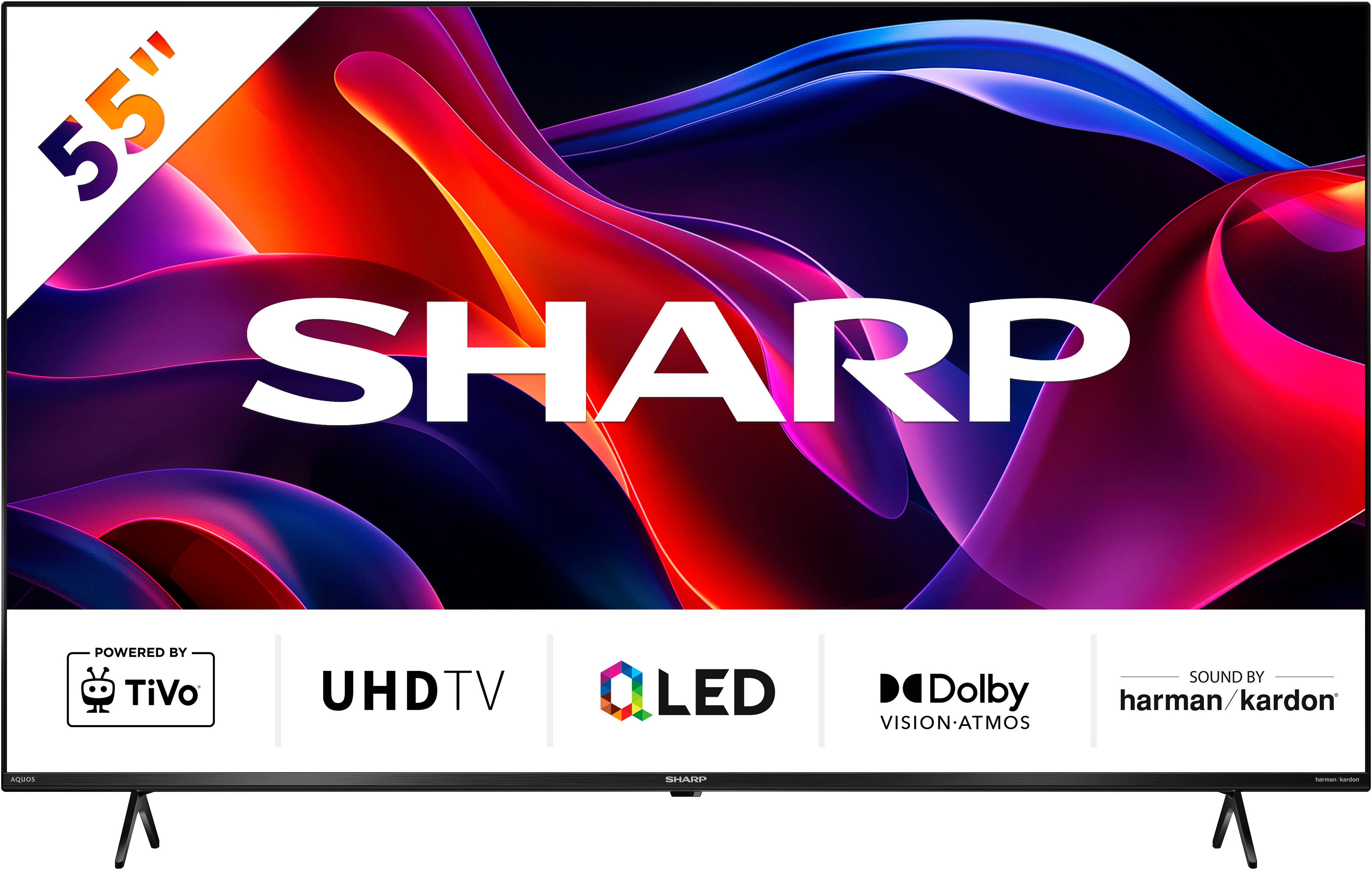 Sharp 4T-C55GMx QLED-Fernseher (139 cm/55 Zoll, 4K Ultra HD, Smart-TV, 3.840 x 2.160 px Auflösung)