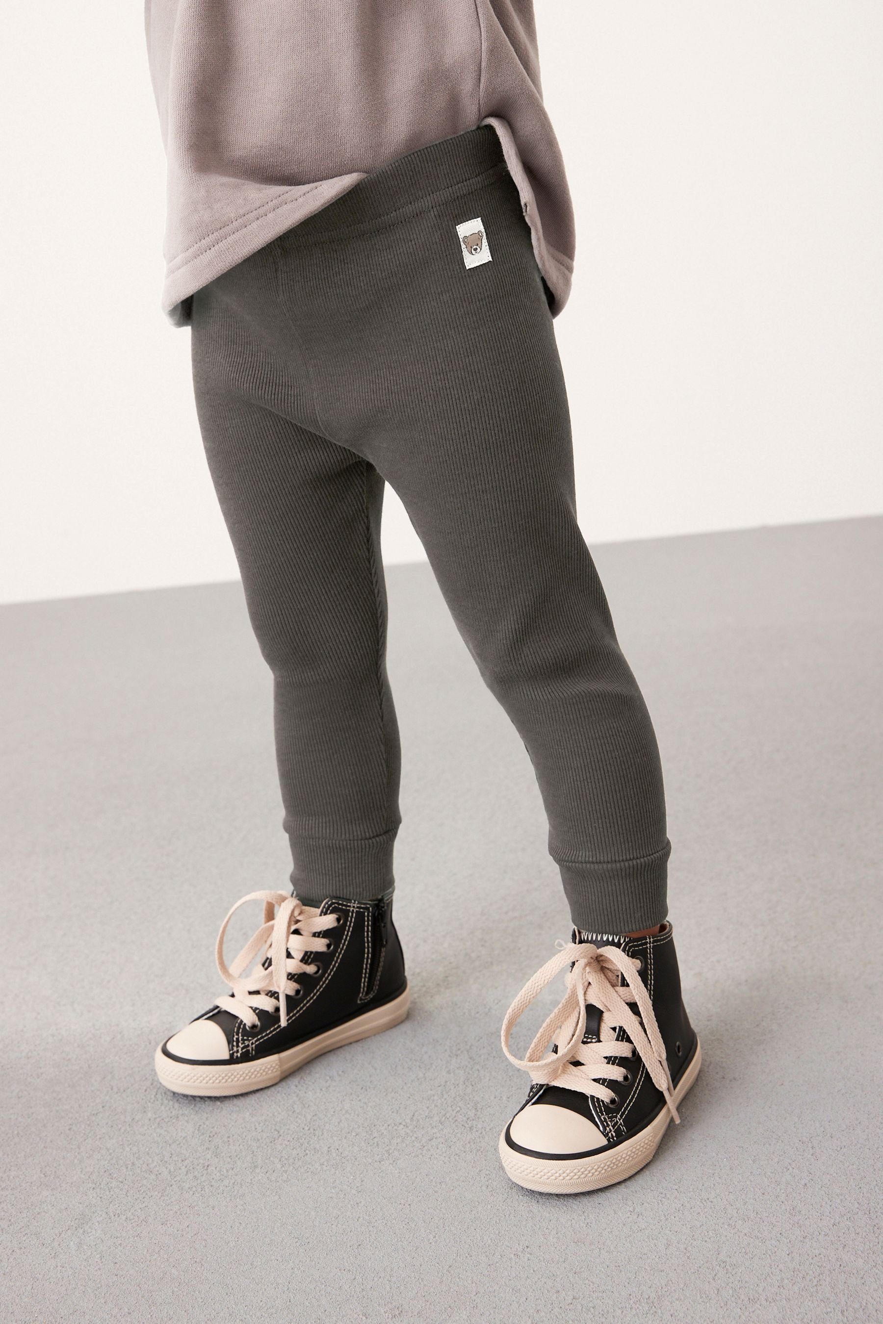 Shirt und & Grey Leggings Set (2-tlg) Sweatshirt Next im Leggings Core