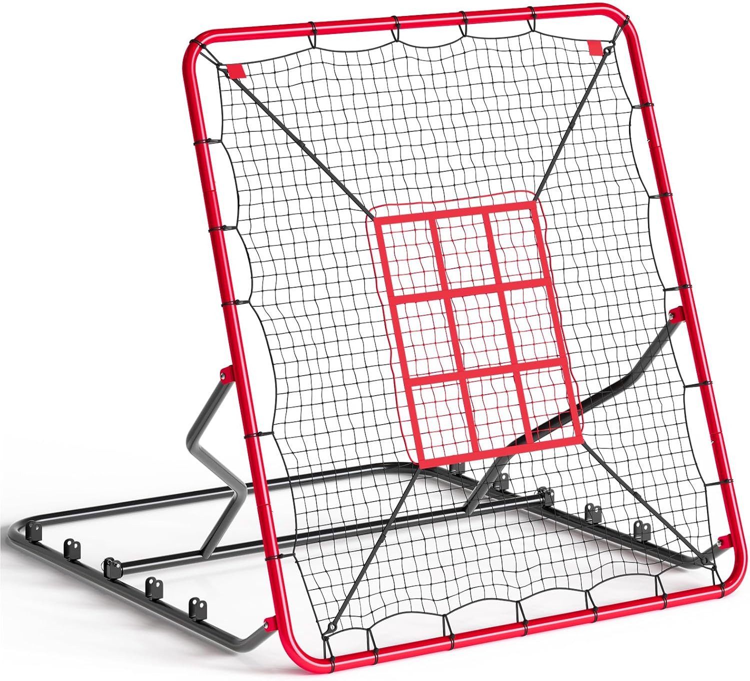 Rebounder Baseball 137*122cm, Verstellbares Rückprallwand Netz,Trainingsnetz