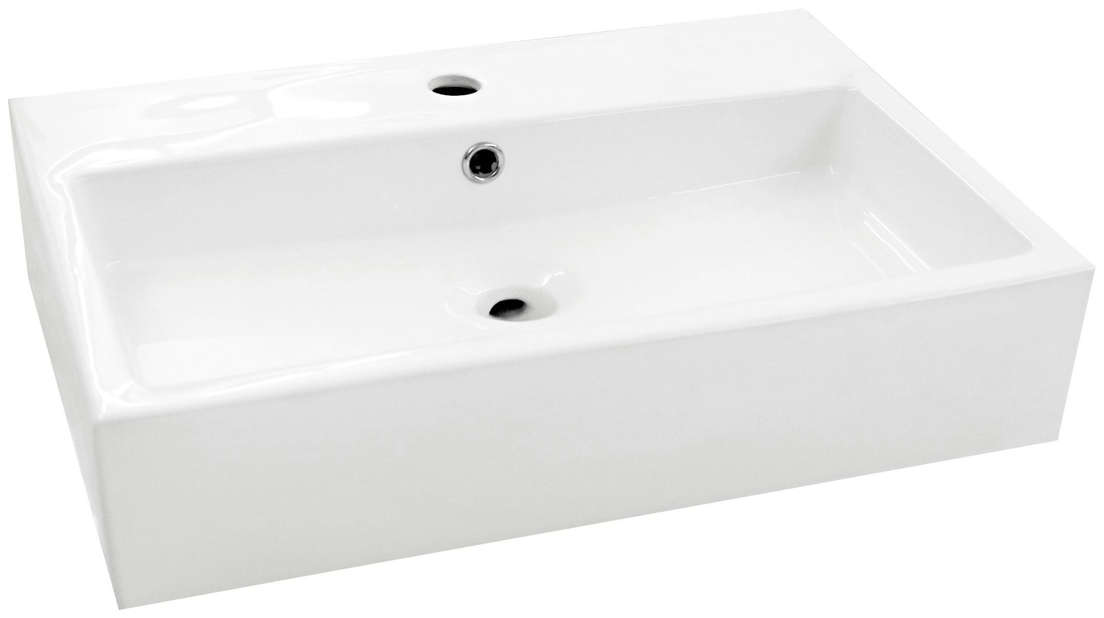 welltime Aufsatzwaschbecken Verona, eckig, Breite 60 cm, Tiefe 42 cm, Becke günstig online kaufen