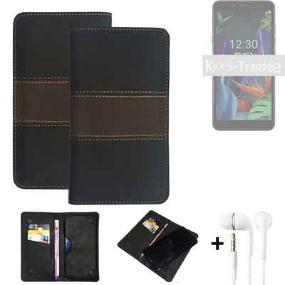 K-S-Trade Handyhülle für OnePlus 7 Pro, Handyhülle + Kopfhörer Schutzhülle Walletcase Bookstyle Tasche