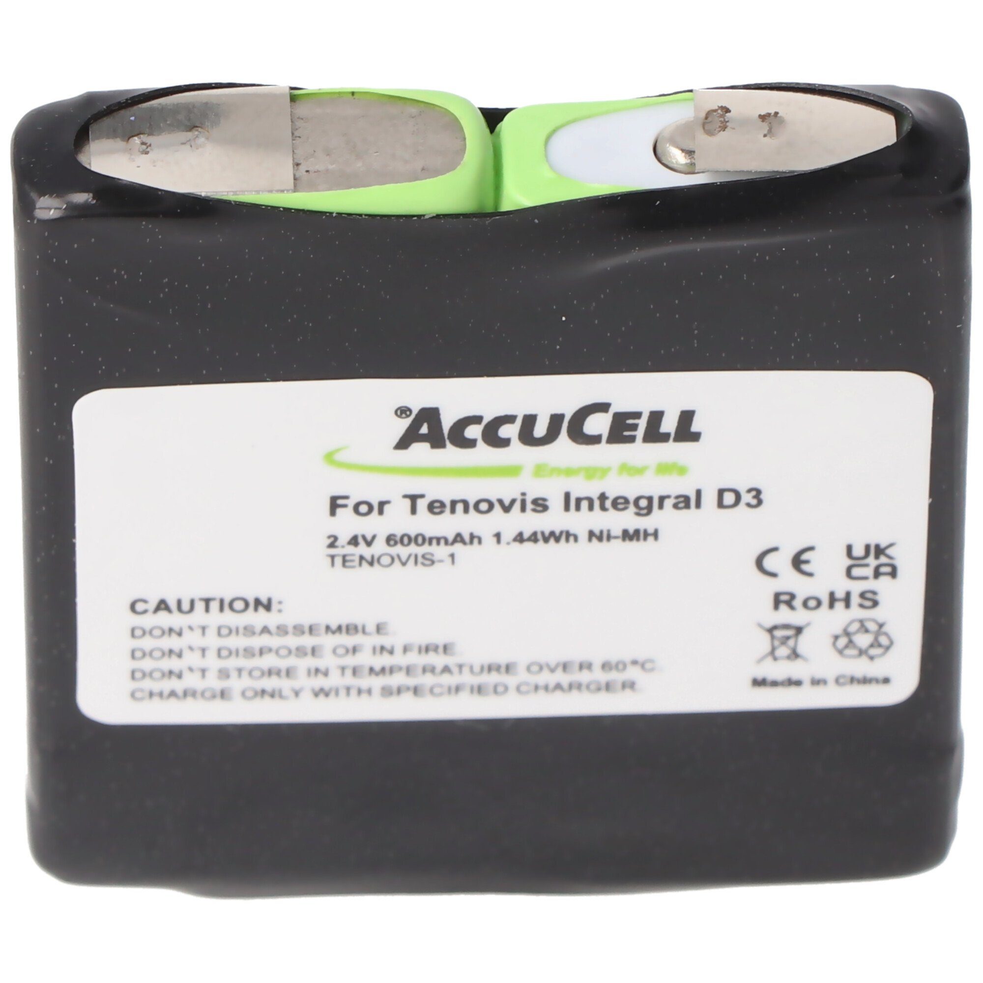 AccuCell NiMH Akku passend für Tenovis Integral D3 Mobile, 4.999.046 Akku 600 mAh (2,4 V)