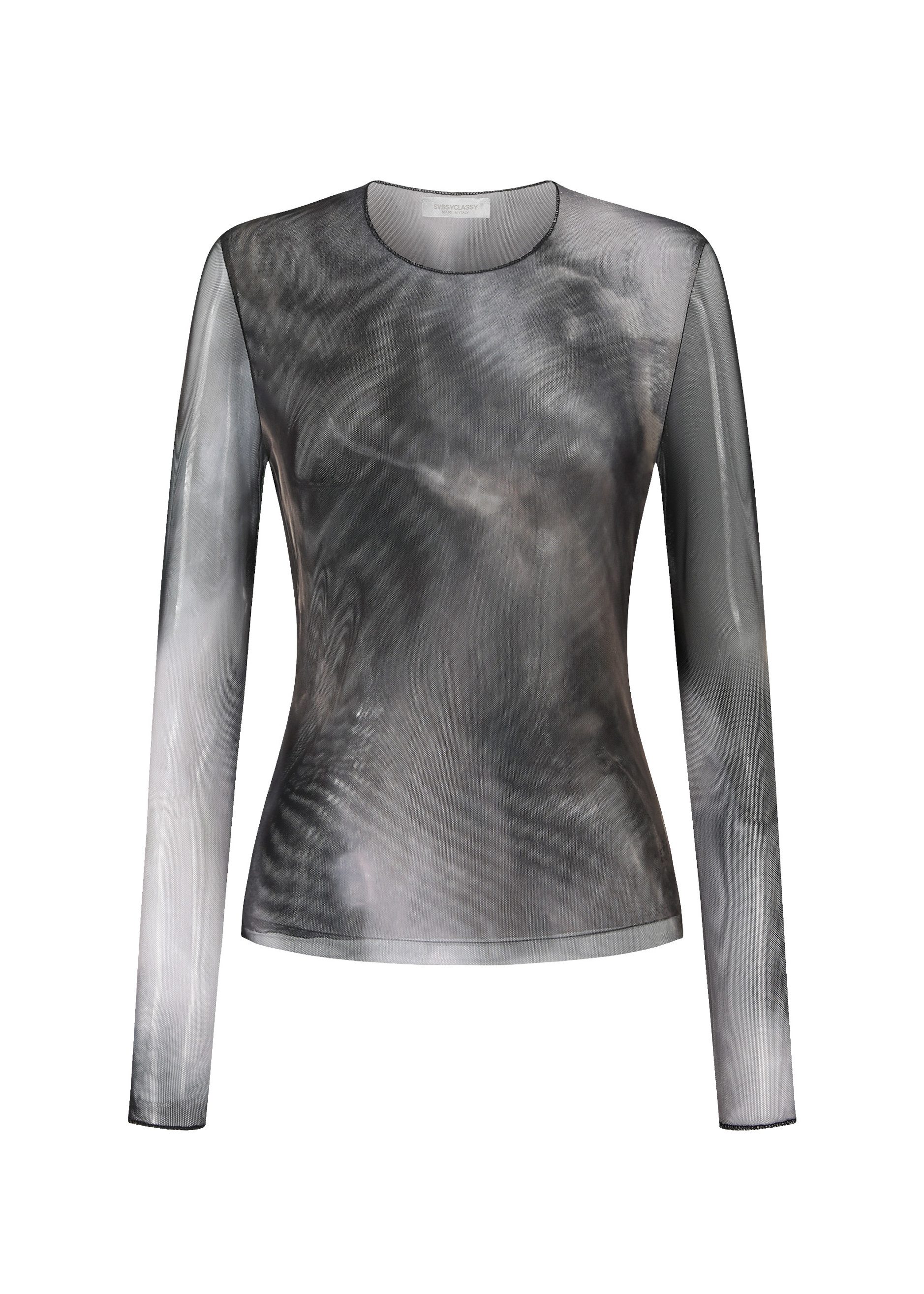 SASSYCLASSY Langarmshirt Animal Print Langarmshirt in transparenter Stoff F günstig online kaufen