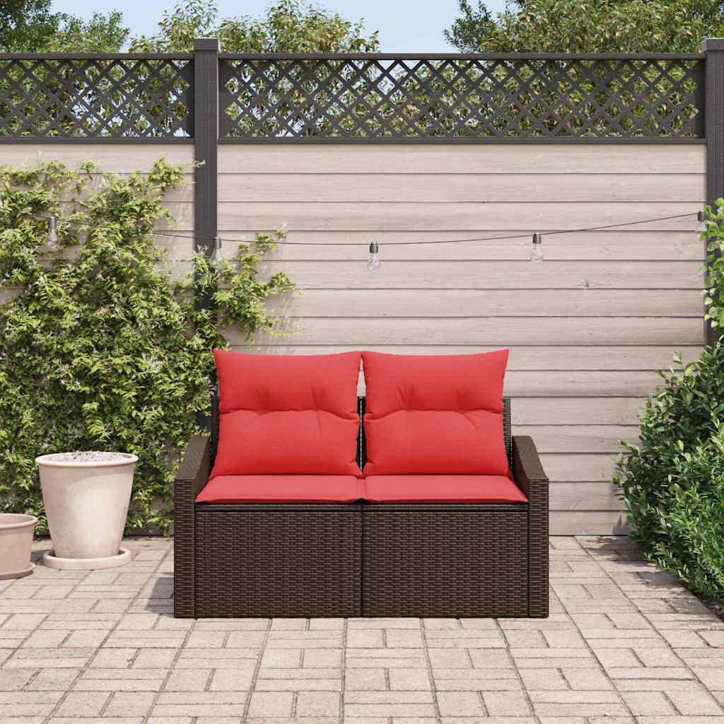 vidaXL Loungesofa Gartensofa Braun 123 x 62 x 69cm Poly-Rattan, 1 Teile