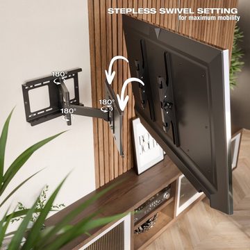 RICOO R23-F TV-Wandhalterung, (bis 65 Zoll, schwenkbar neigbar ausziehbar Fernseher Halter universal VESA 400x400)