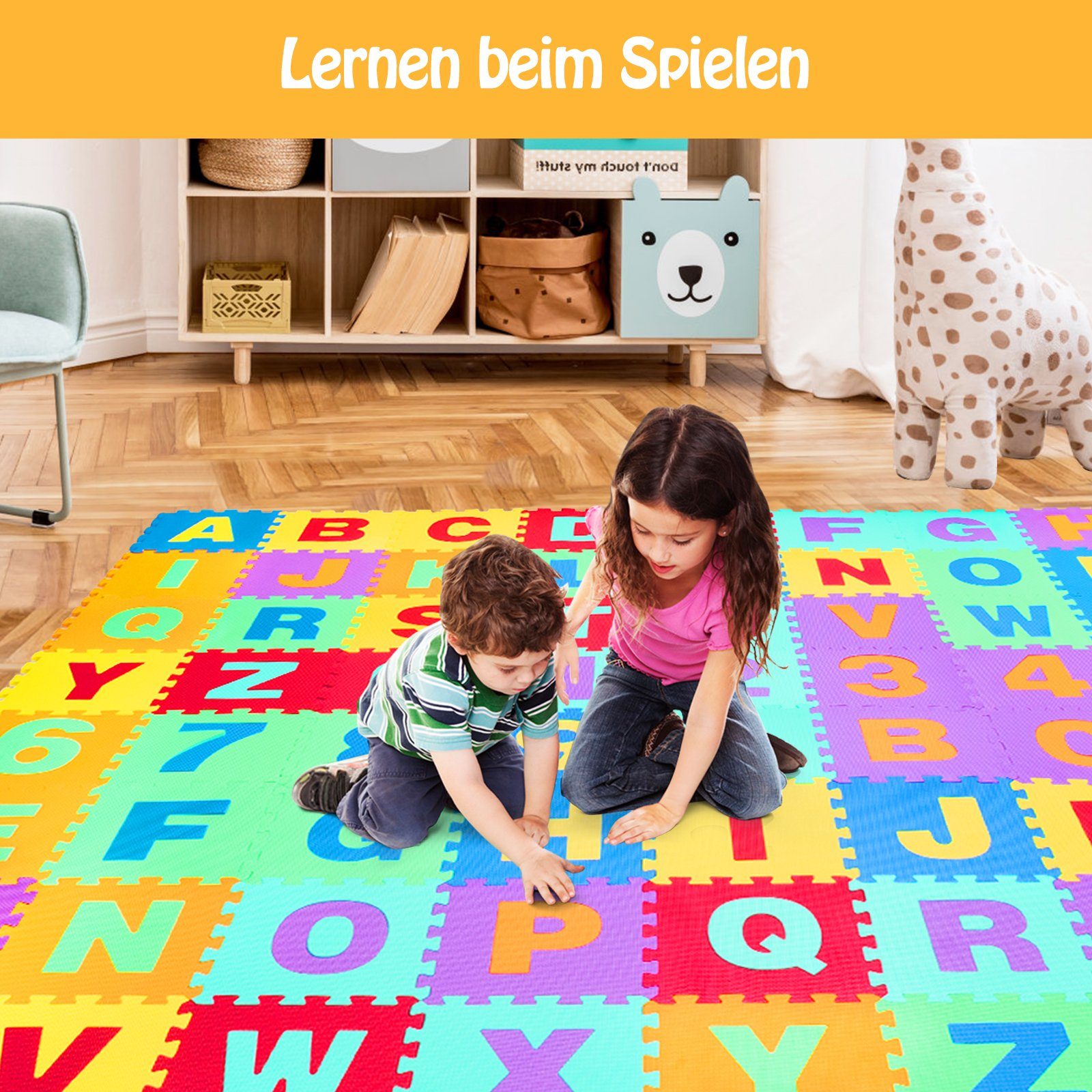 72 tlg Puzzlematte Kinderteppich Spielteppich Schaumstoffmatte Spielmatte p 