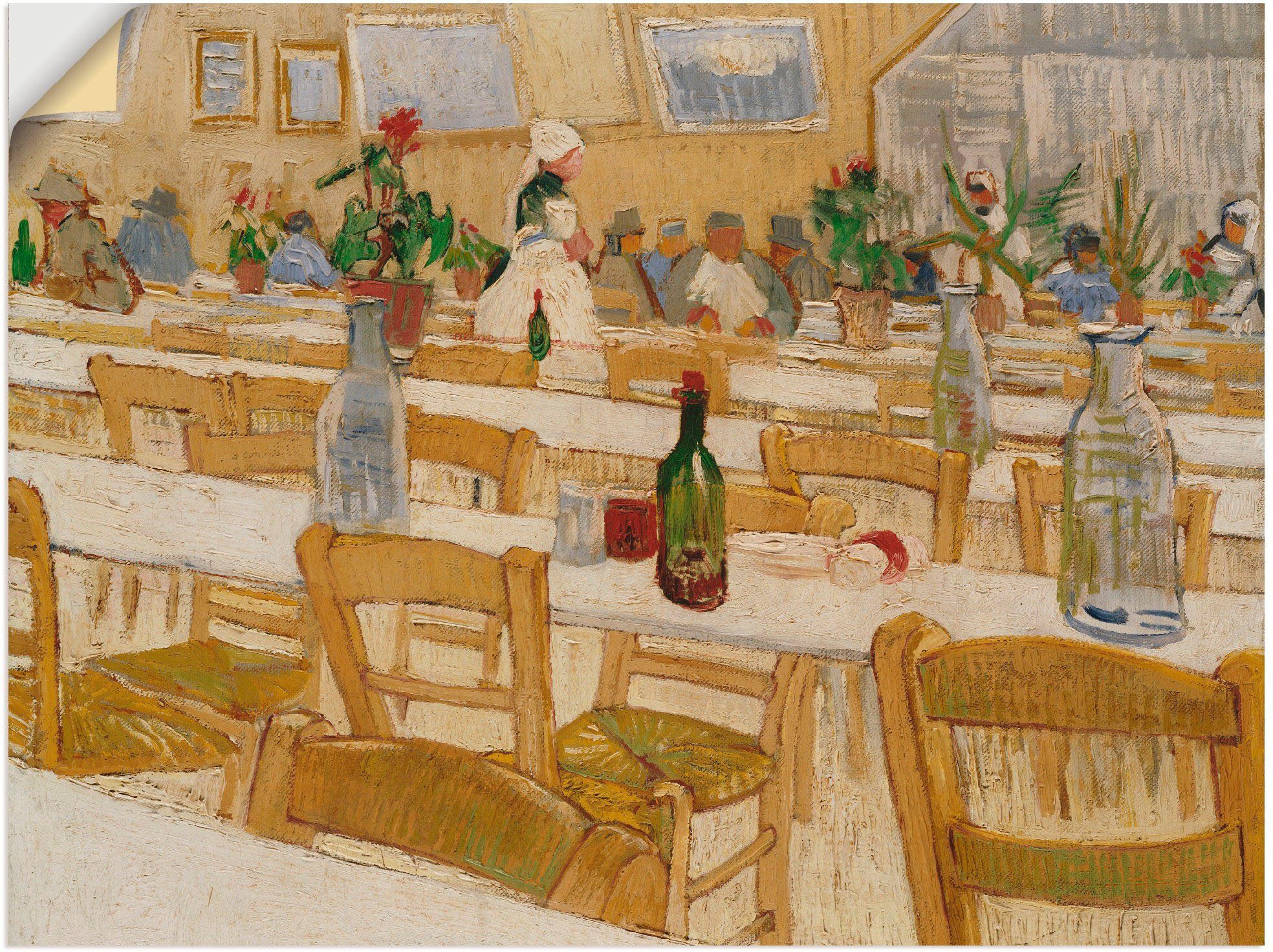 Wandaufkleber Poster Artland & Cafés Leinwandbild, einem Restaurant. oder als In St), Restaurant 1887-88, Größen in Wandbild (1 versch.