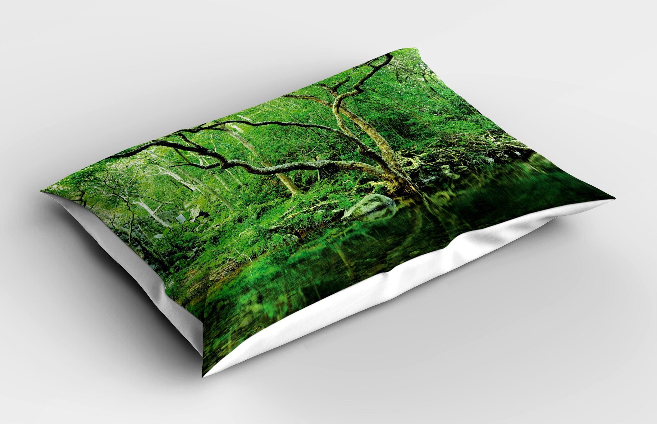 (1 Stück), Kissenbezüge Grün Standard Gedruckter Kissenbezug, Abakuhaus King Size Dekorativer Nature Theme Jungle
