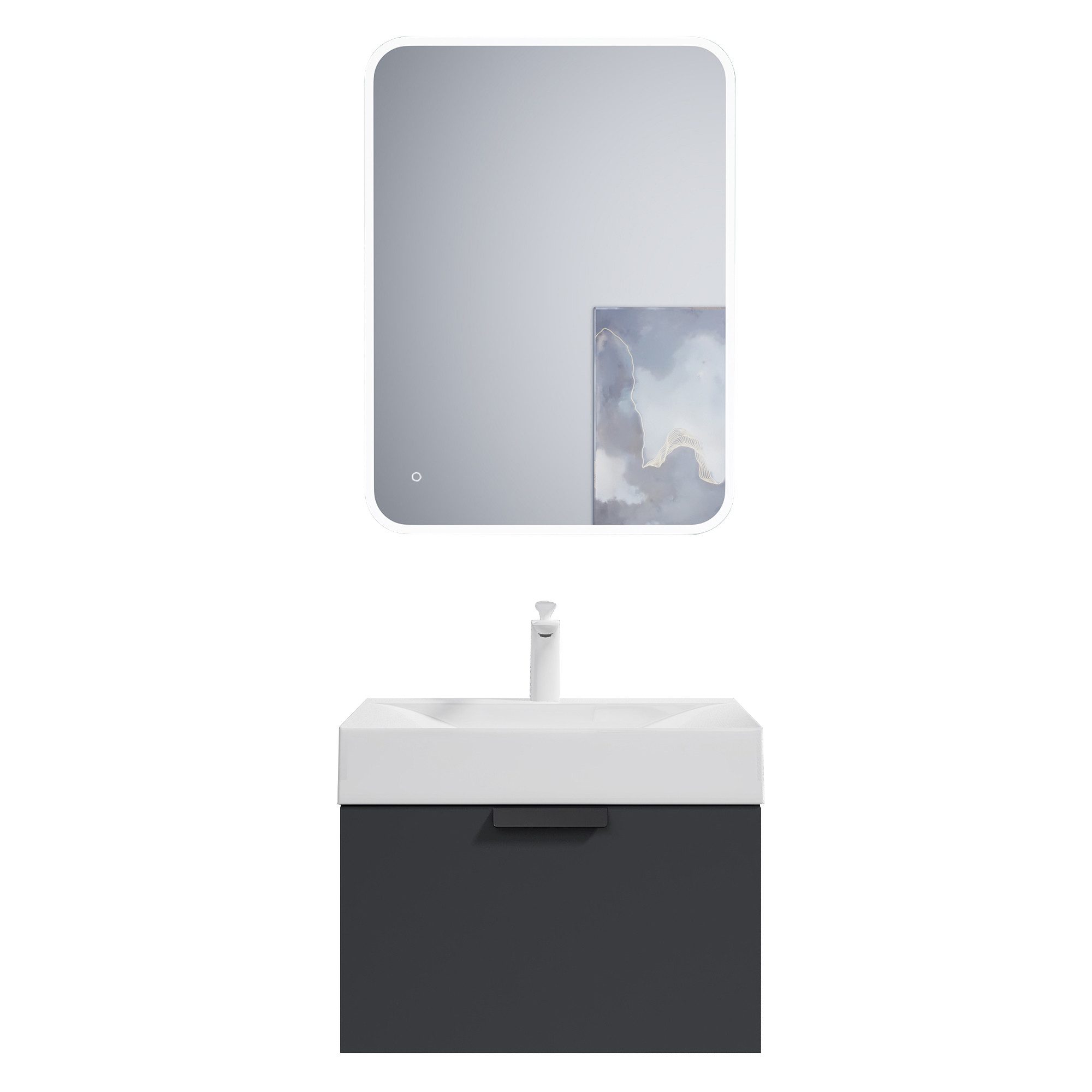doporro Badmöbel-Set Design Waschtisch-Unterschrank Soft-Close Badschrank-S günstig online kaufen