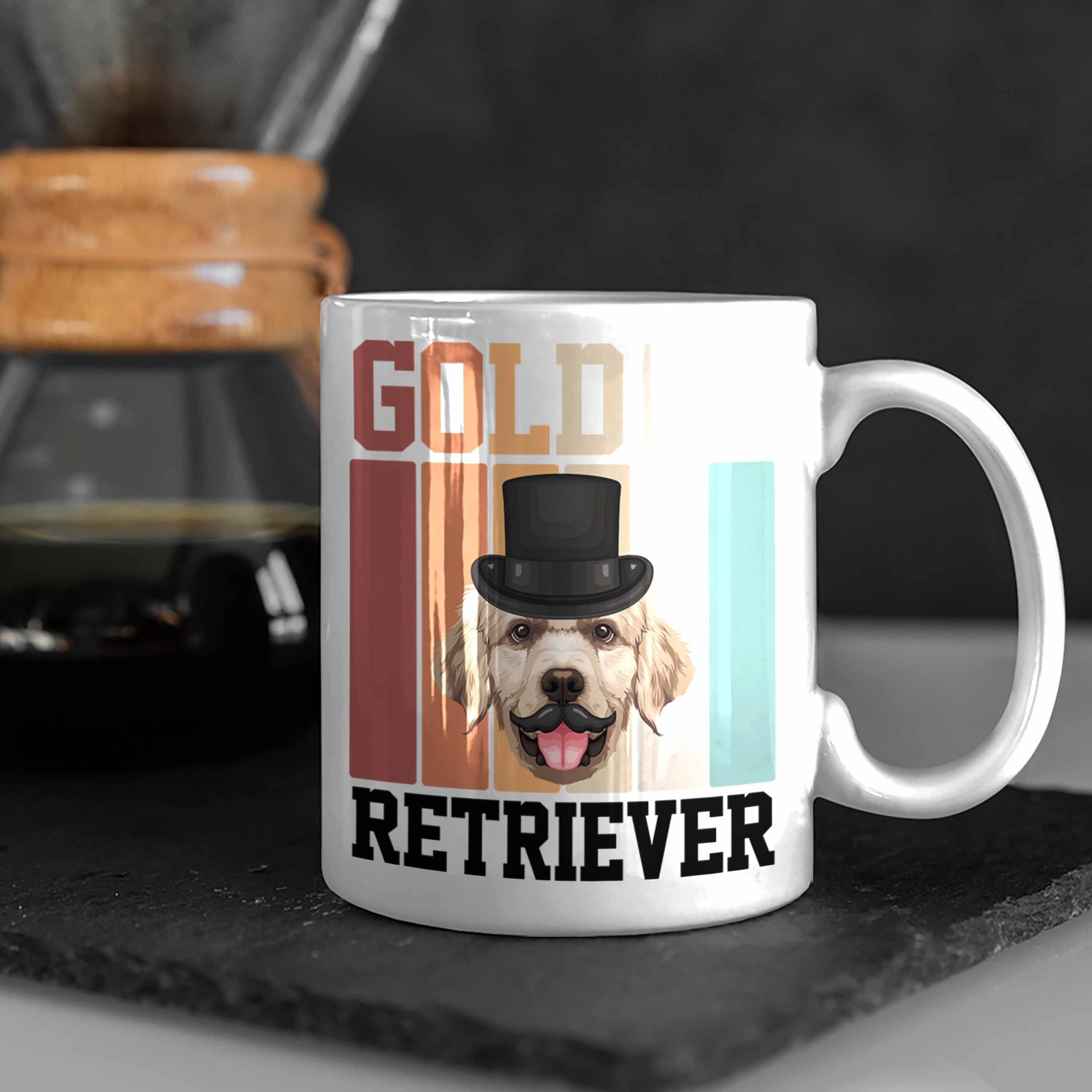 Retriever Geschenkidee Golden Trendation Besitzer Lustiger Spruch Geschenk Tasse Tasse Weiss