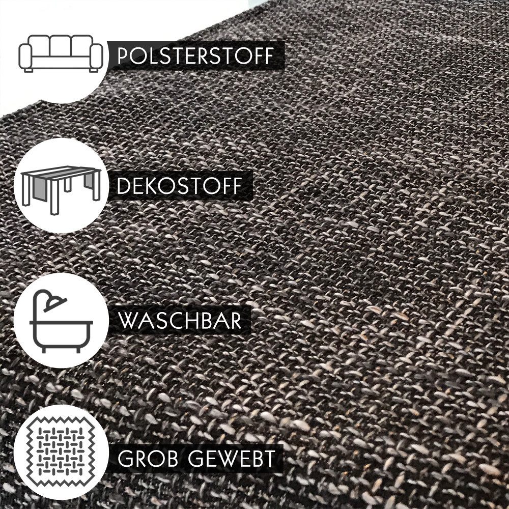 novely® Stoff LANZ Premium Möbelstoff mit Schwerem Webcharakter Grob Gewebter Polste, Robust, Pflegeleicht, Abriebfest, Meterware, 1lfm – Bild 5 von 5