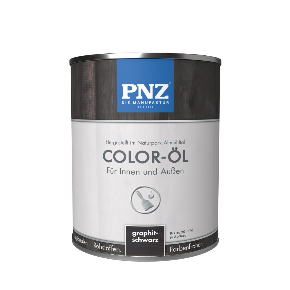 PNZ - Die Manufaktur Holzöl Color-Öl, farbenfroh, Renovierung oder Neuanstrich, Innen & Außen